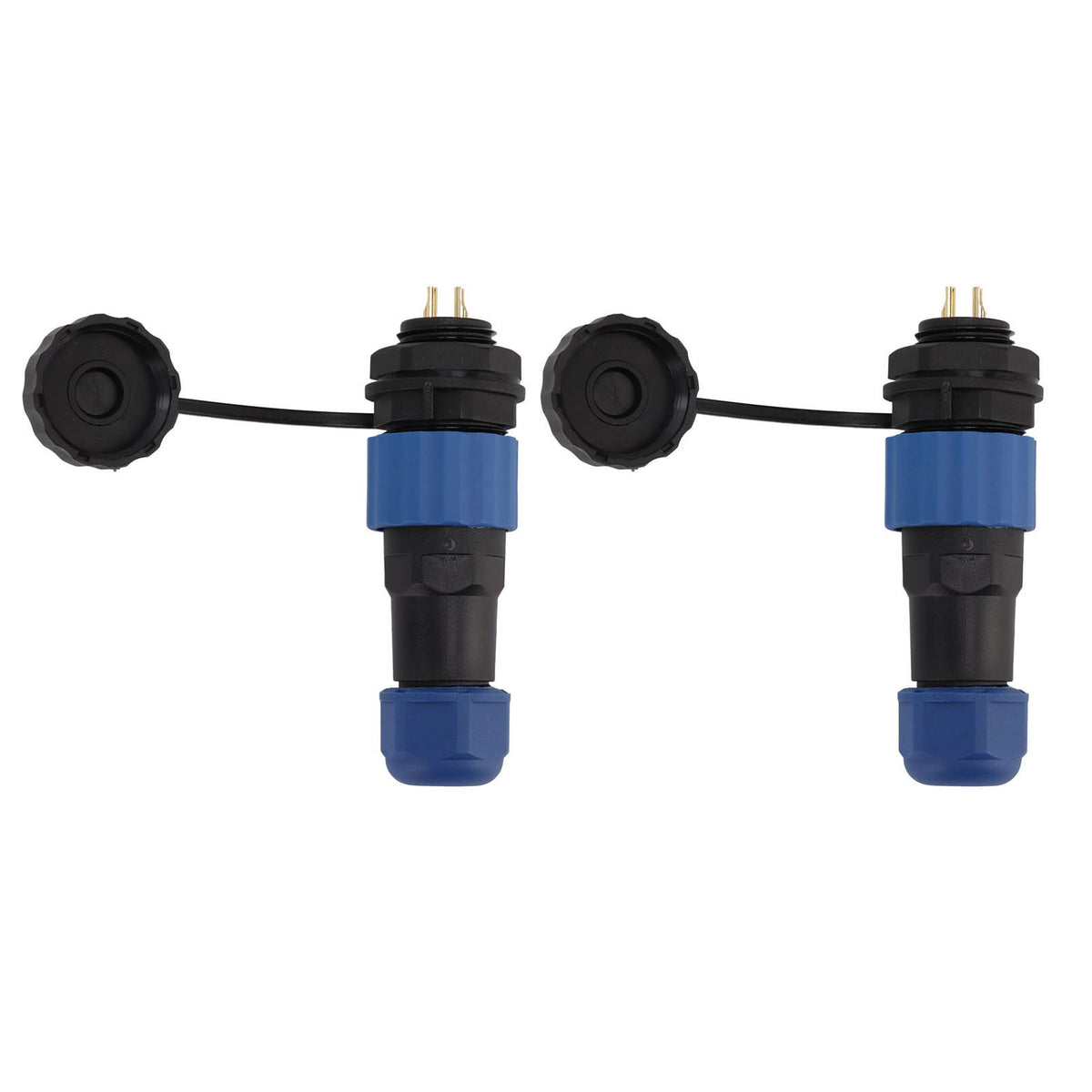 2Pcs SD16 IP68 Waterproof Aviation Connector SD16 Female Plug Male Socket G3/8 Thread SD16 2Pin Rear Nut