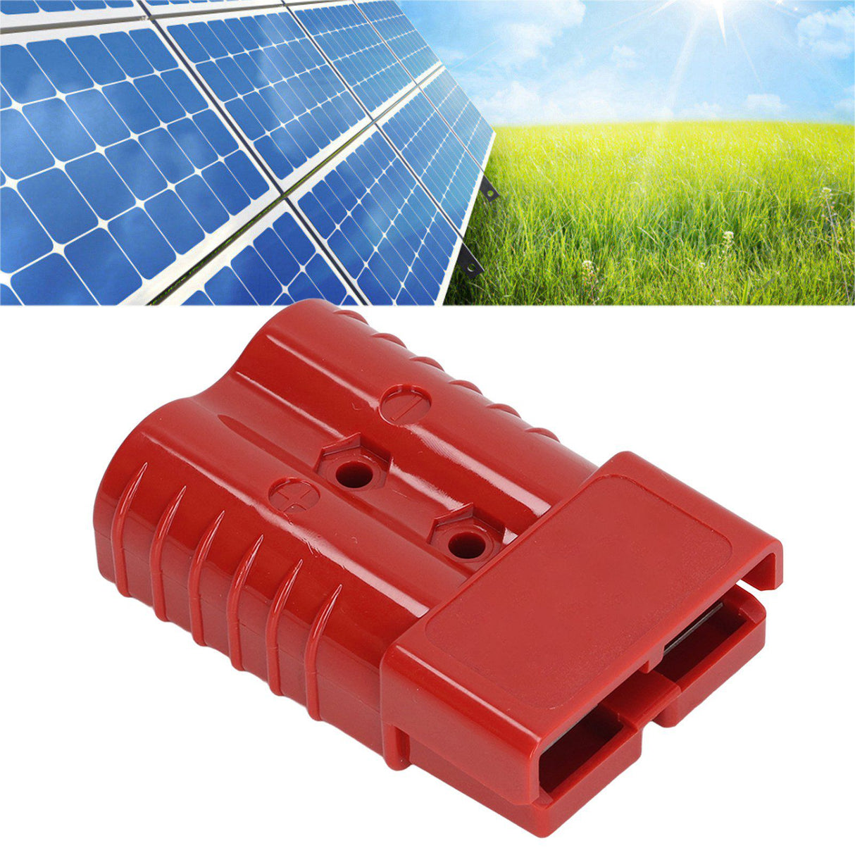 350A 600V Plug Connector SH350 Double Pole High Current Battery Quick Connector Kit for Car Solar Caravan Boat Forklift Red