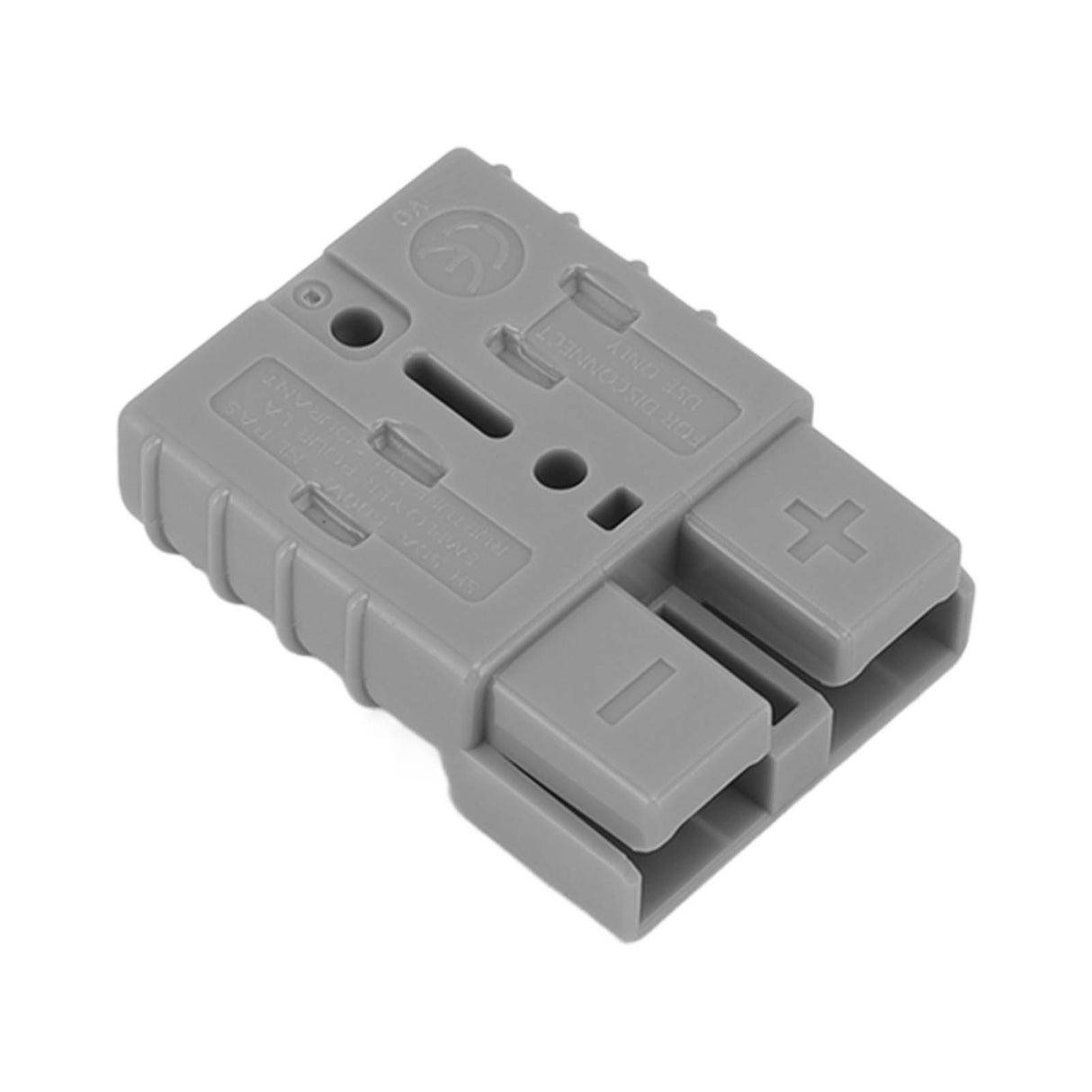 50A 600V Connector Double Pole High Current Power Supply Plug Connector for Solar Panel Dual Battery System Grey