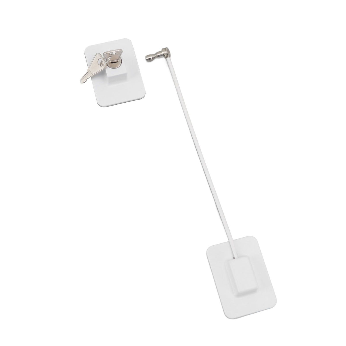 Refrigerator Lock White Childproof Freezer Lock Child Safety Cabinet Drawer Lock with 2 Keys
