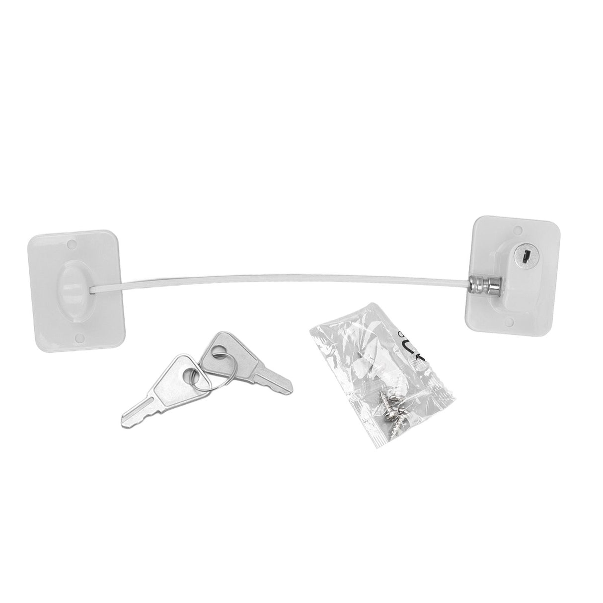 Cable Restrictor Lock Key Unlocking Window Lock Cable Restrictor Child Safety Lock for Refrigerators Doors Drawers