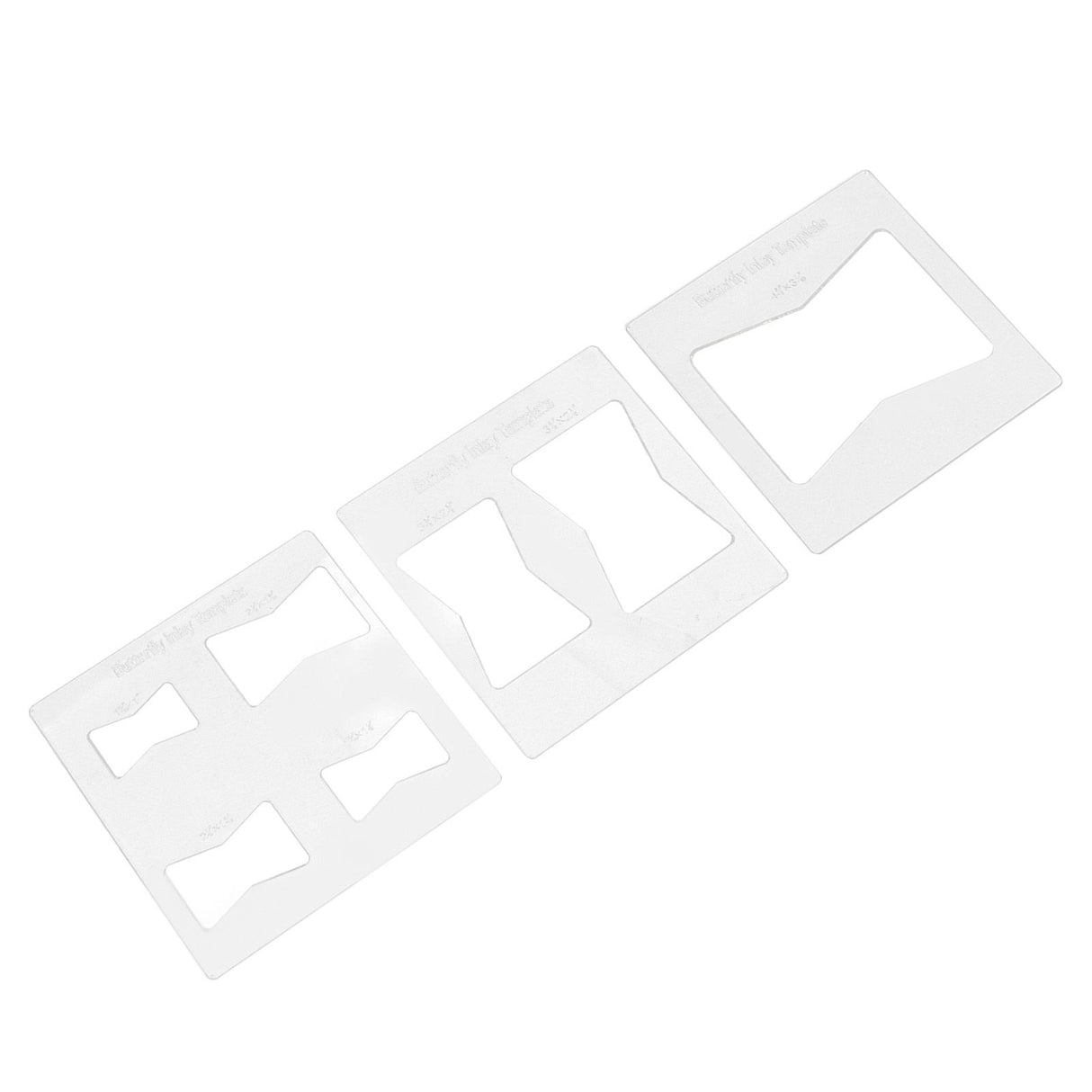 3Pcs 6x6 Inches Butterfly Key Inlay Template Router and Decorative Templates for Woodworking