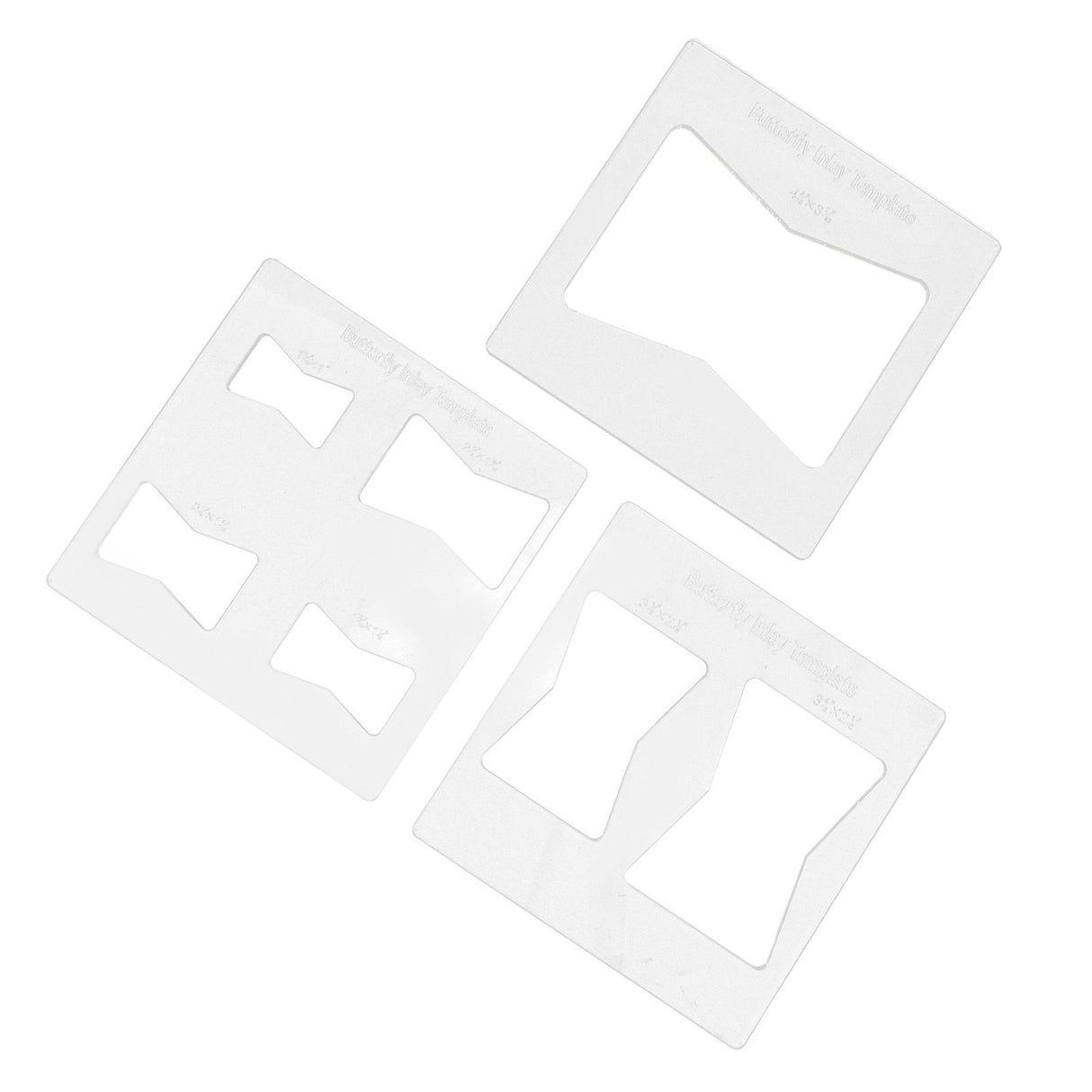 3Pcs 6x6 Inches Butterfly Key Inlay Template Router and Decorative Templates for Woodworking