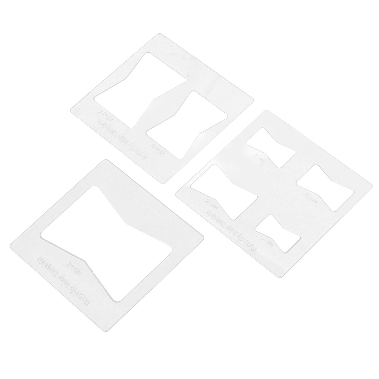 3Pcs 6x6 Inches Butterfly Key Inlay Template Router and Decorative Templates for Woodworking
