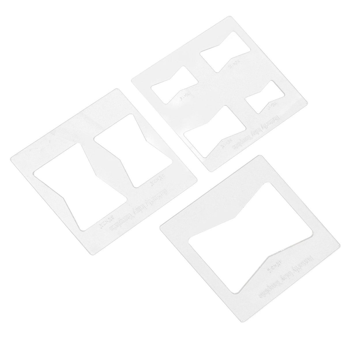 3Pcs 6x6 Inches Butterfly Key Inlay Template Router and Decorative Templates for Woodworking