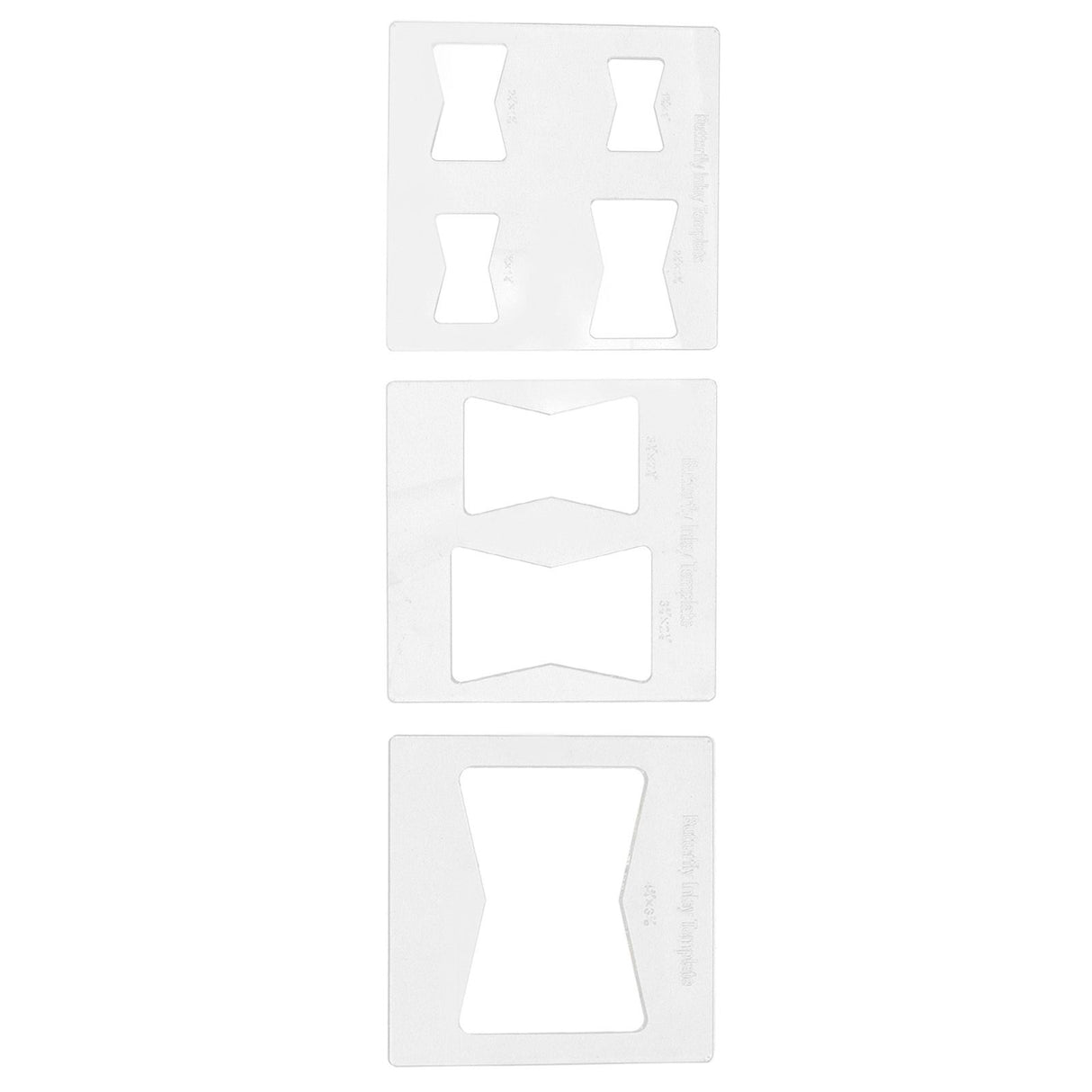 3Pcs 6x6 Inches Butterfly Key Inlay Template Router and Decorative Templates for Woodworking