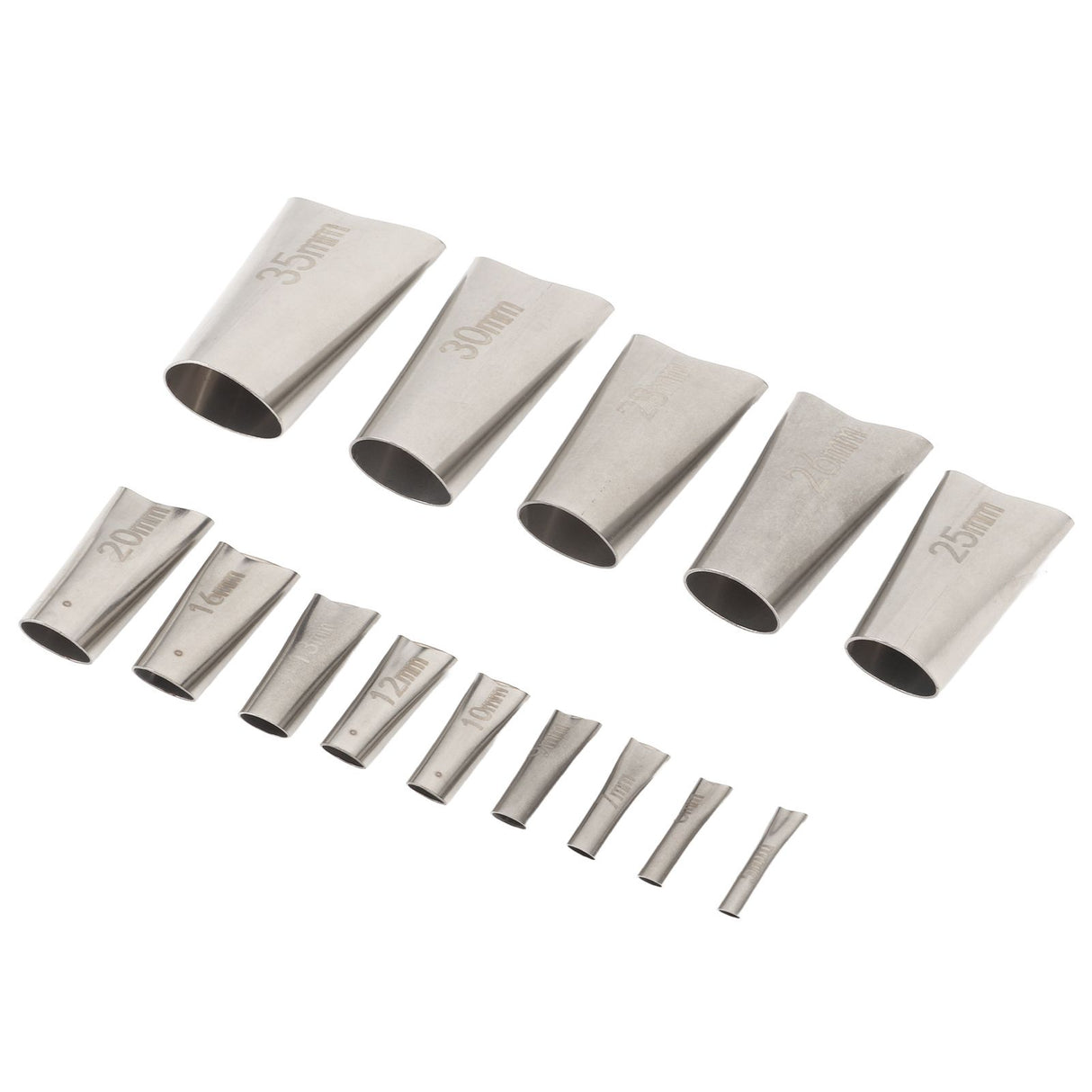 14pcs Caulking Nozzle Applicator 45 Degree Professional Stainless Steel Caulking Finisher Kit for Bathrooms Kitchens