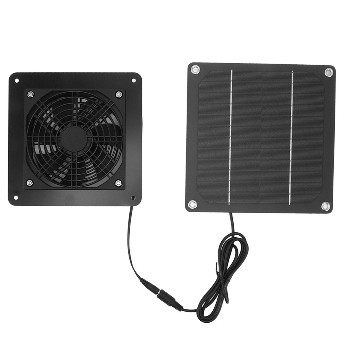 10W Solar Panel Fan Kit High Speed Solar Panel Powered Fan with 150cm Cable Protection Net for Pet House Greenhouse