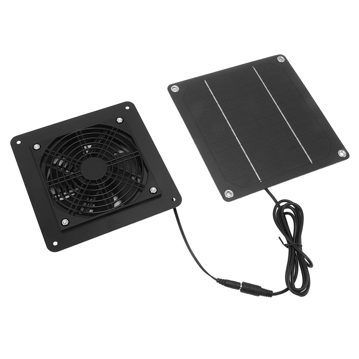 10W Solar Panel Fan Kit High Speed Solar Panel Powered Fan with 150cm Cable Protection Net for Pet House Greenhouse