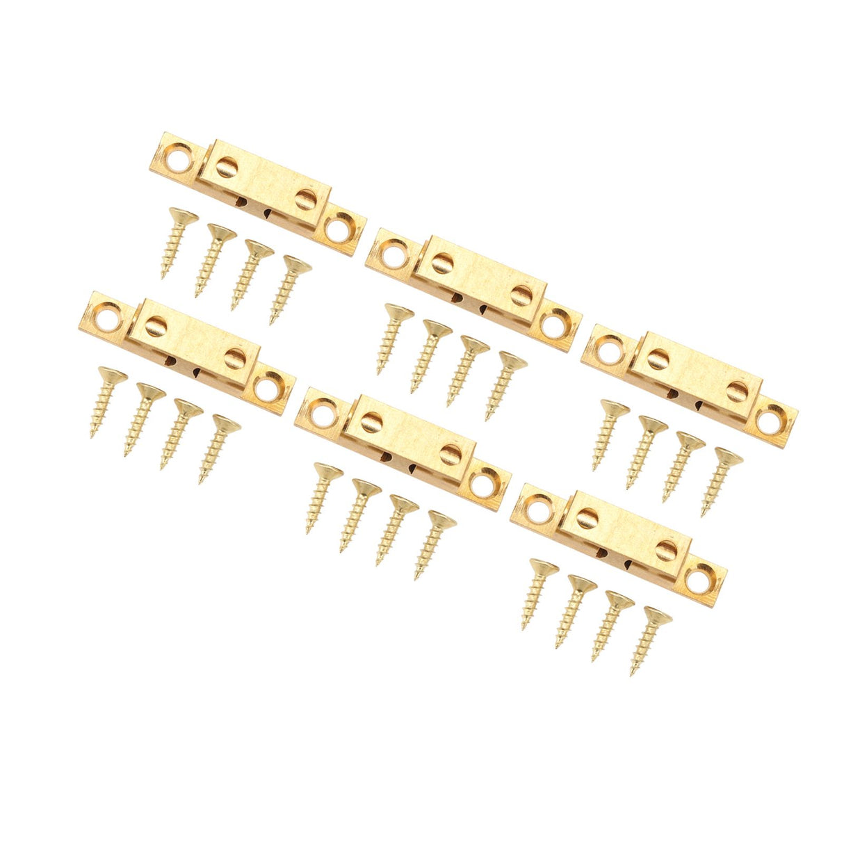 6 Set Cabinet Door Catch Brass Cabinet Door Closet Ball Tension Catch Latch with Gold Screw for Most Cabinets 60mm / 2.4in