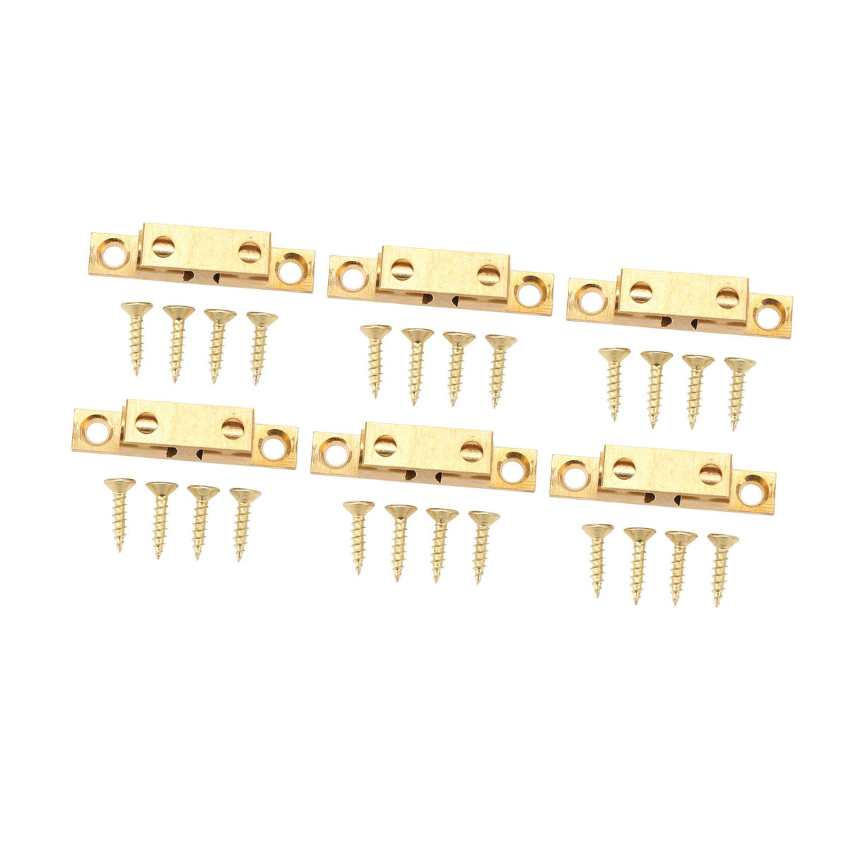 6 Set Cabinet Door Catch Brass Cabinet Door Closet Ball Tension Catch Latch with Gold Screw for Most Cabinets 60mm / 2.4in