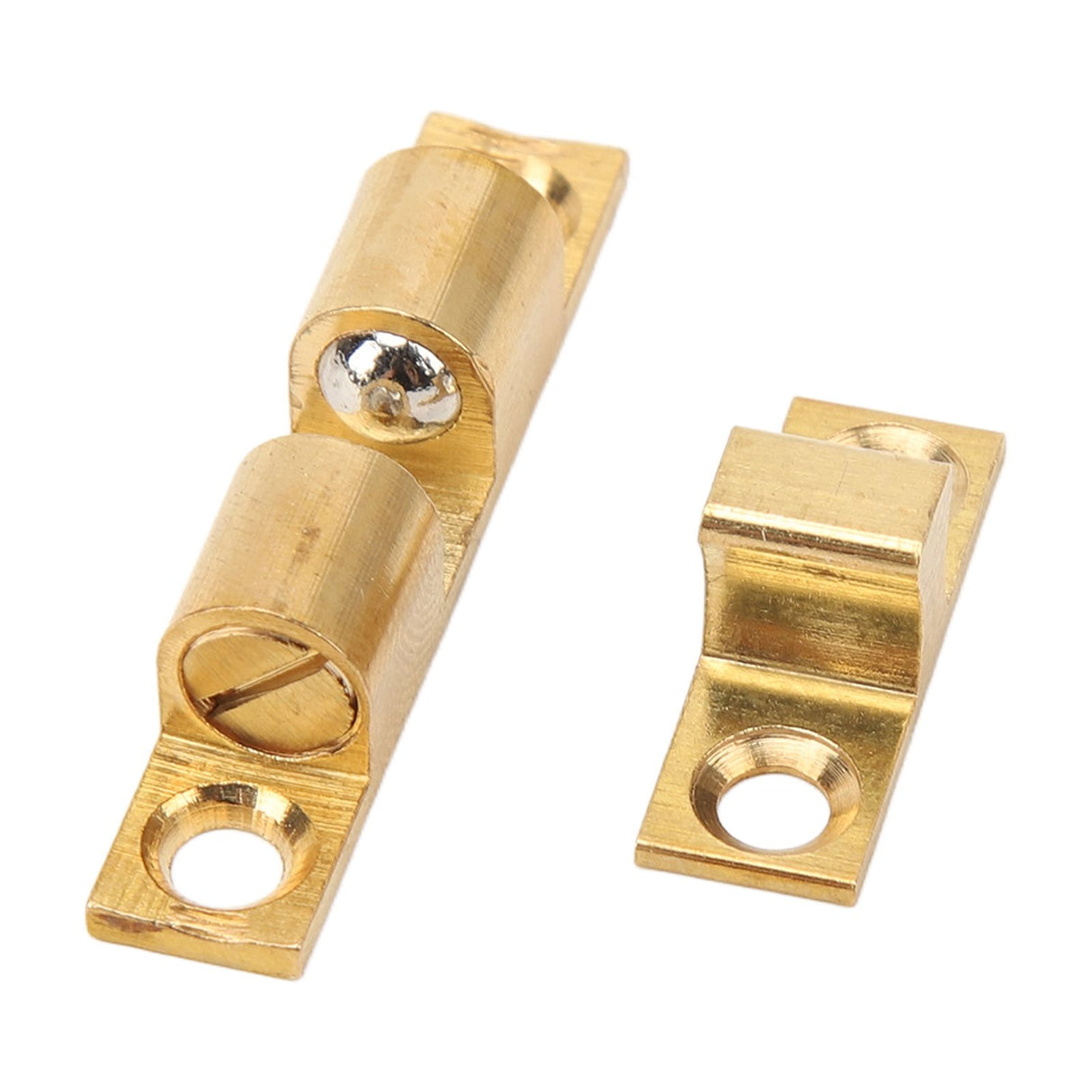 6 Set Cabinet Door Catch Brass Cabinet Door Closet Ball Tension Catch Latch with Gold Screw for Most Cabinets 60mm / 2.4in