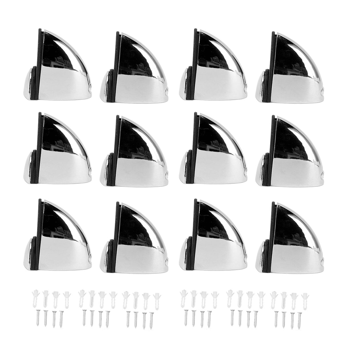12PCS Glass Partition Clamps Panel Fixing Clip Desk Divider Support Clamp Glossy Finish 1‑10mm