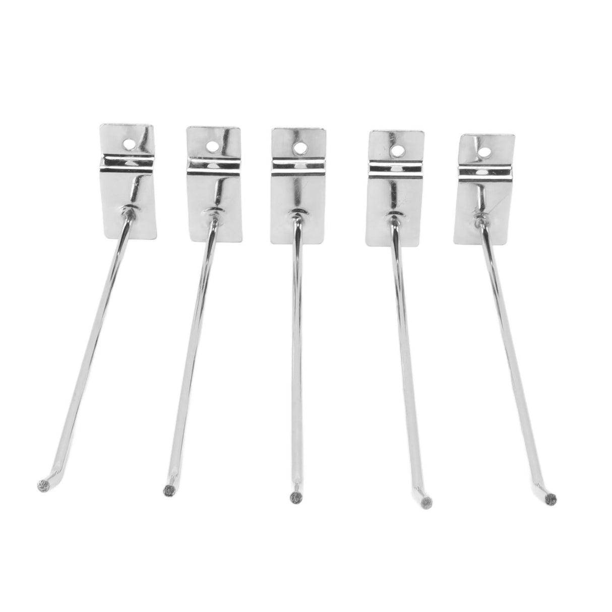 50Pcs Supermarket Shelf Hook Iron Strong Wear Resistant Flat Tip Peg Board Hook Slatwall Hanger