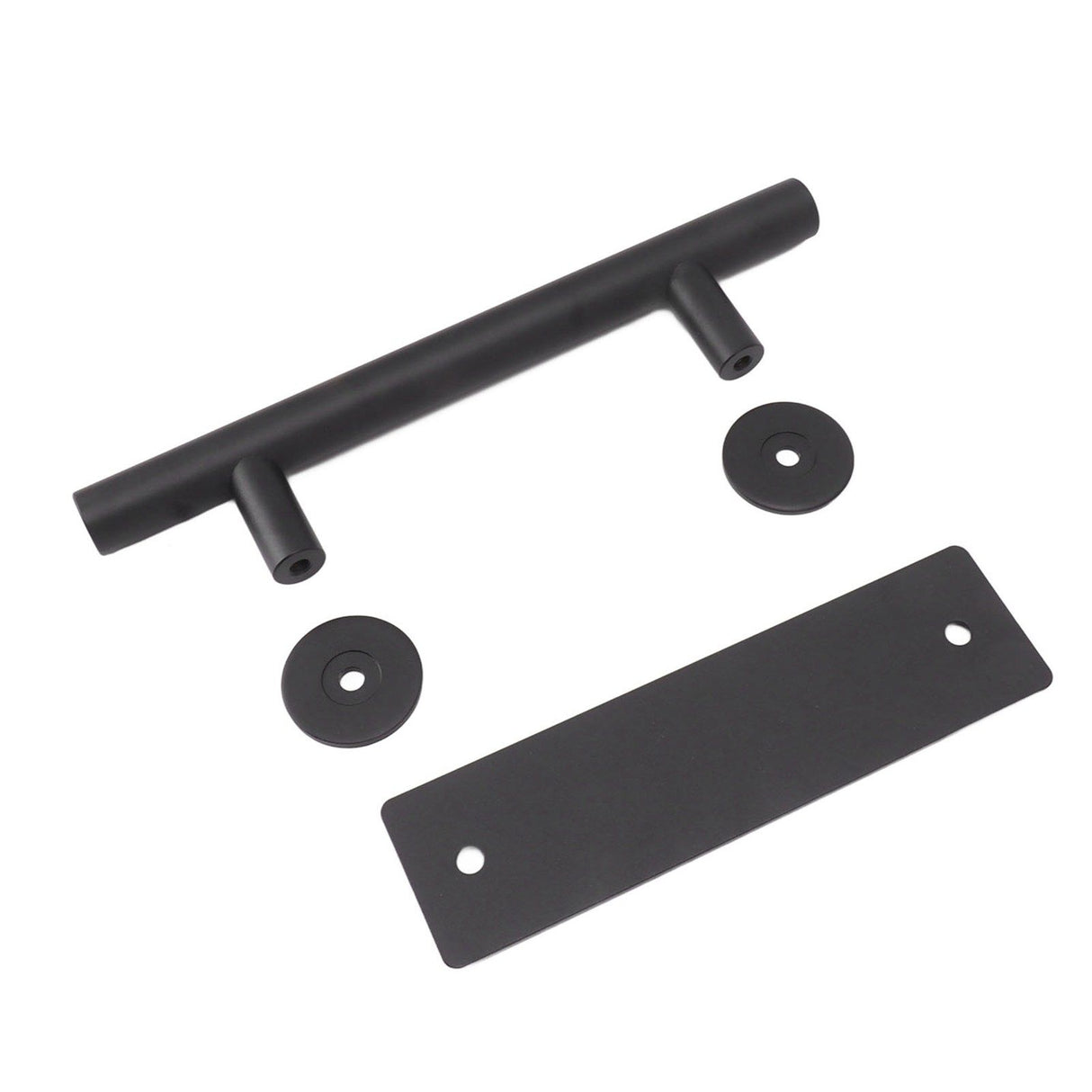 Sliding Barn Door Handle Black Carbon Steel Barn Door Handle for Cabinets Wardrobes