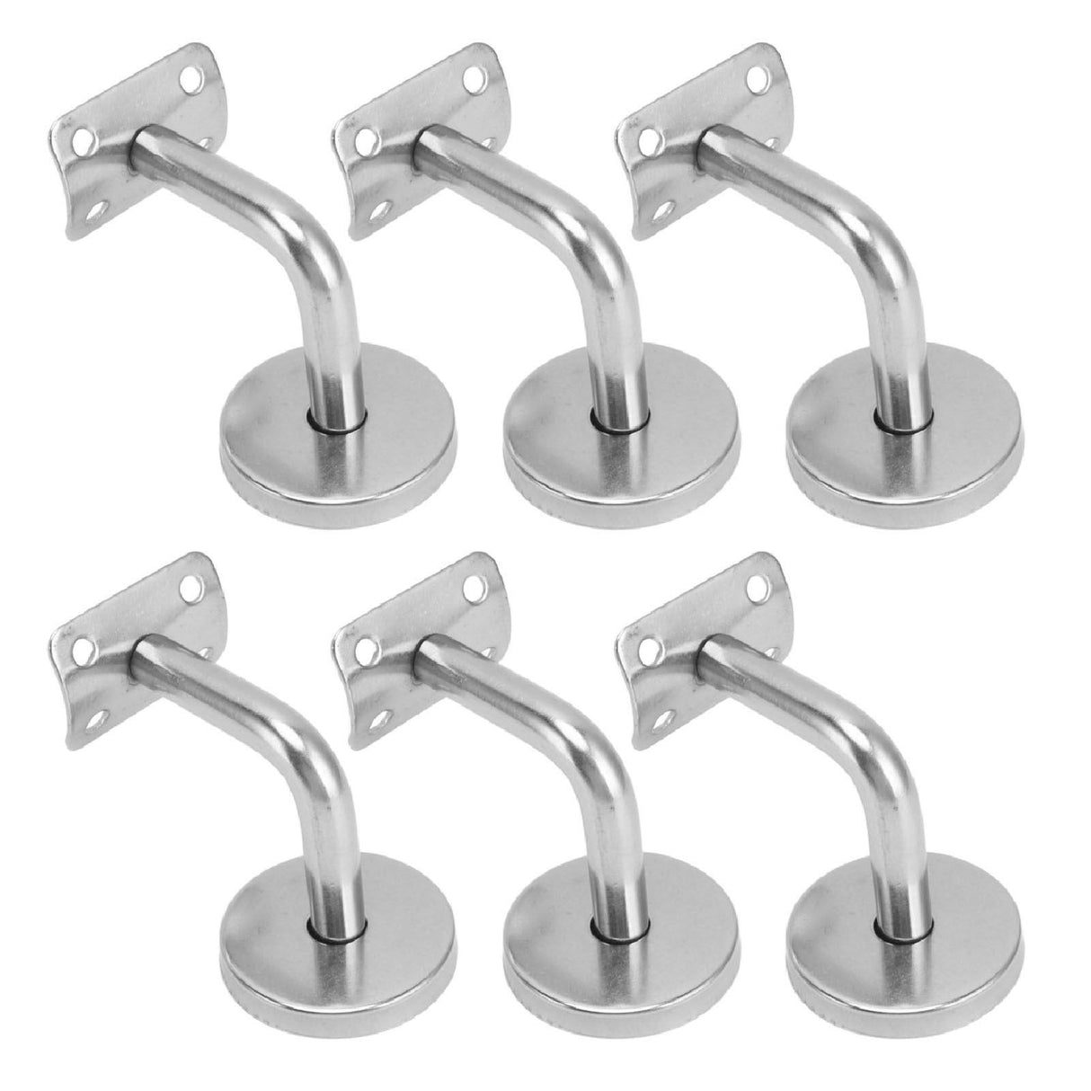 6 Pcs Wall Handrail Bracket 304 Stainless Steel Strong Bearing Stair Railing Support
