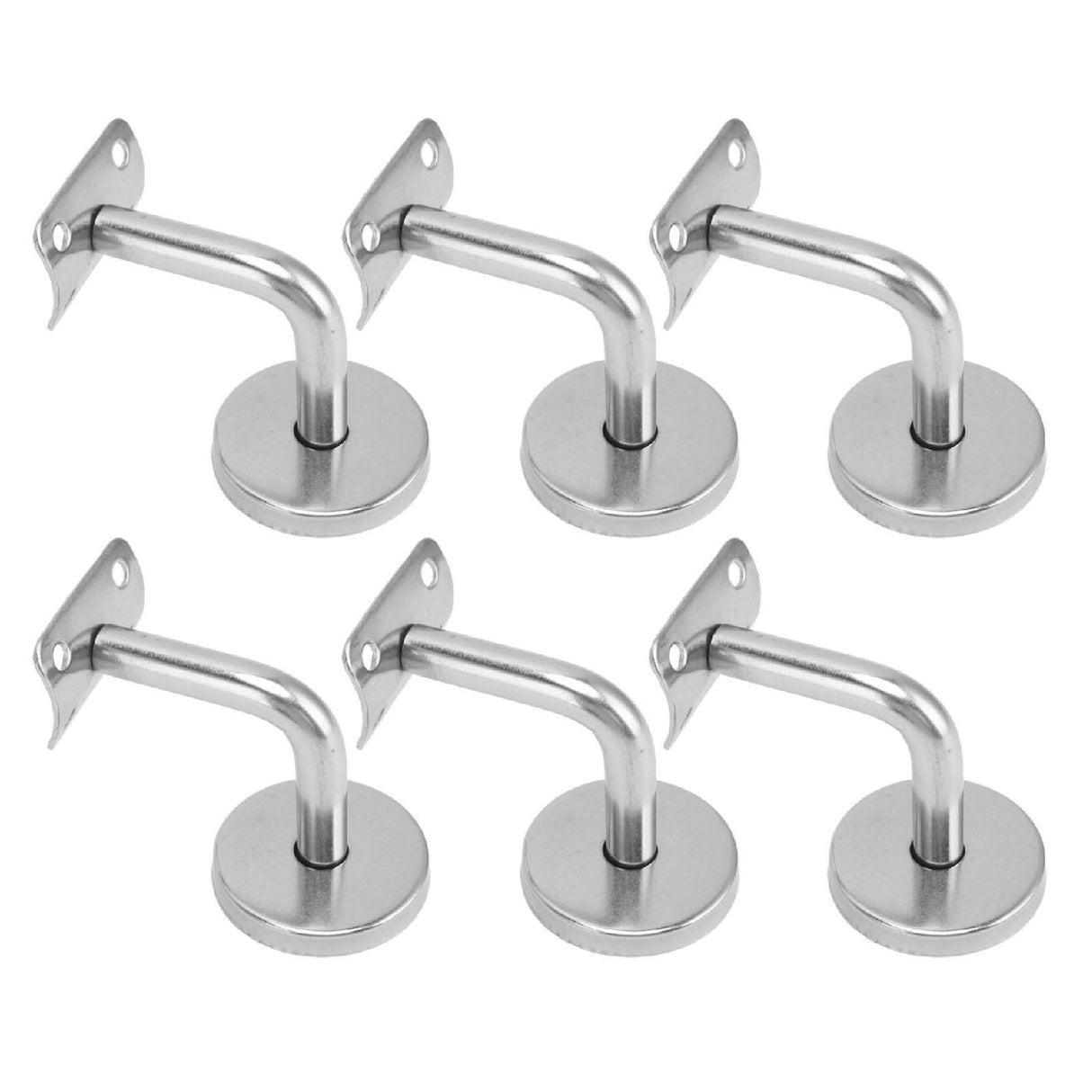 6 Pcs Wall Handrail Bracket 304 Stainless Steel Strong Bearing Stair Railing Support