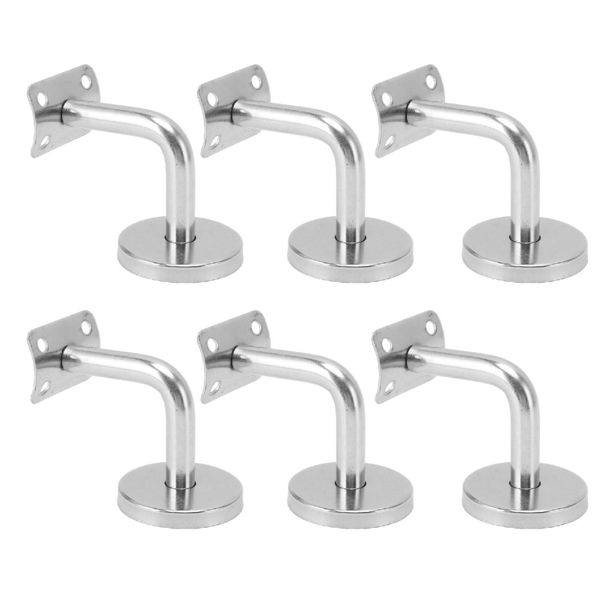 6 Pcs Wall Handrail Bracket 304 Stainless Steel Strong Bearing Stair Railing Support