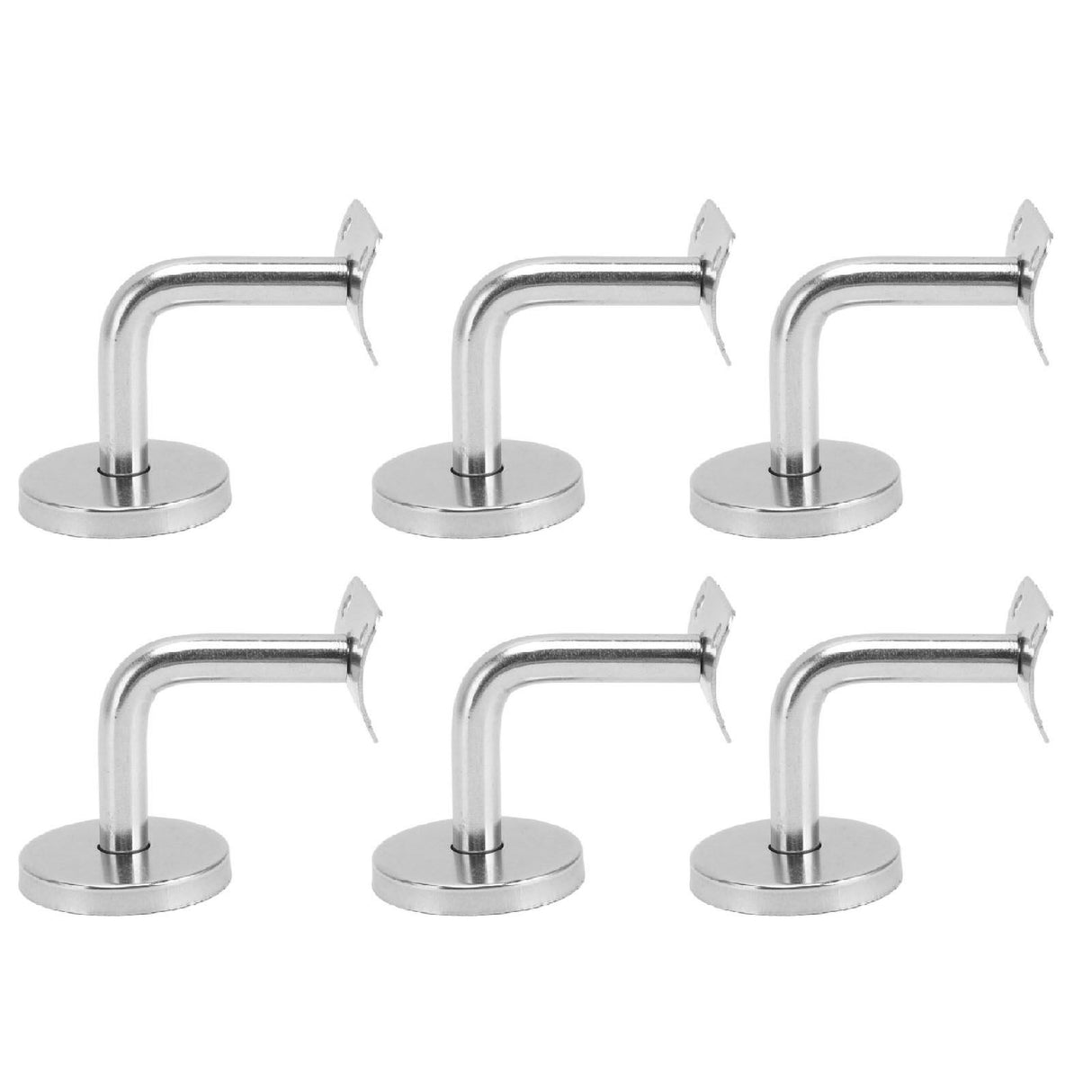 6 Pcs Wall Handrail Bracket 304 Stainless Steel Strong Bearing Stair Railing Support