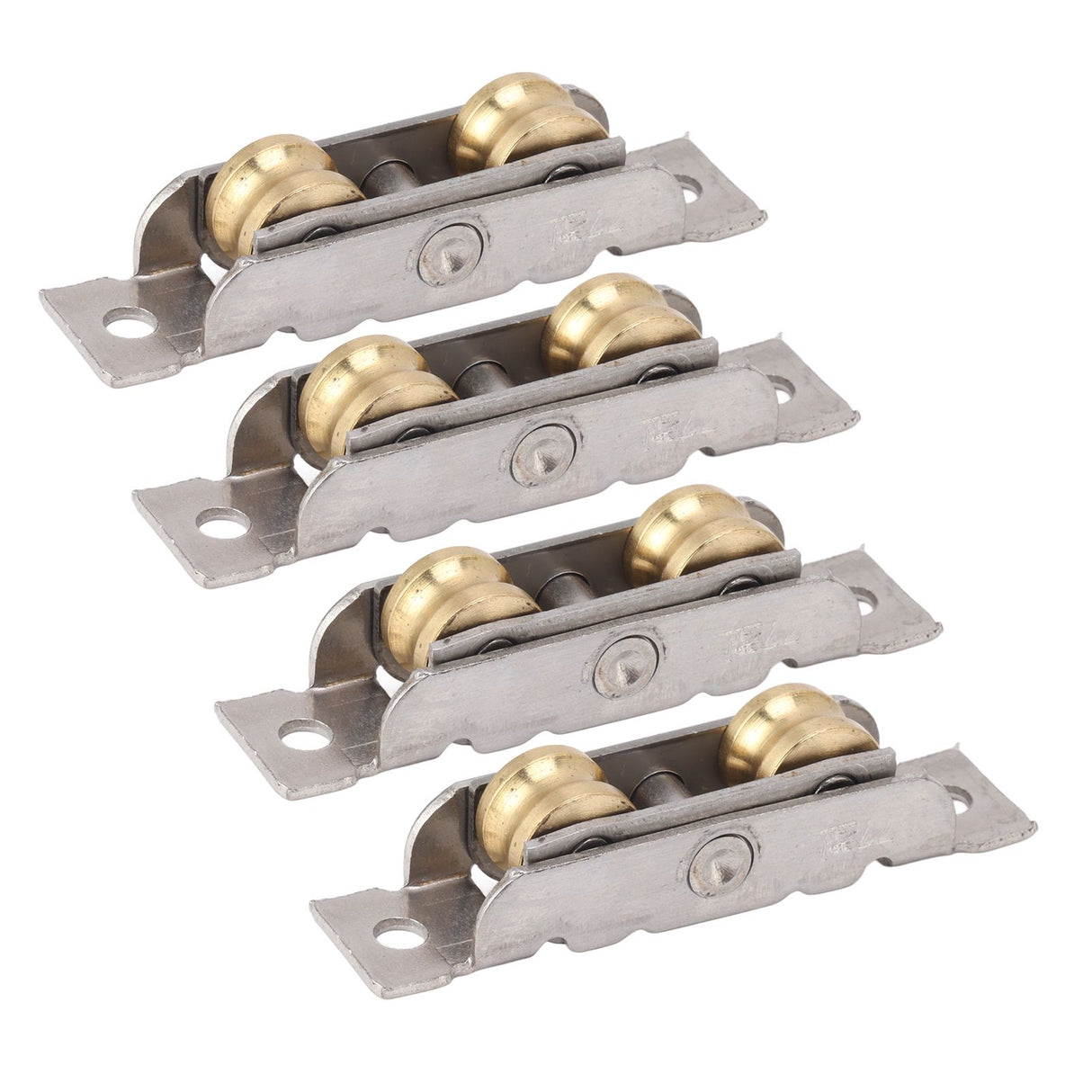 4PCS Sliding Patio Door Roller Assembly Stainless Steel Copper Ball Bearing Wheel Roller Assembly for Glass Door Concave Wheel