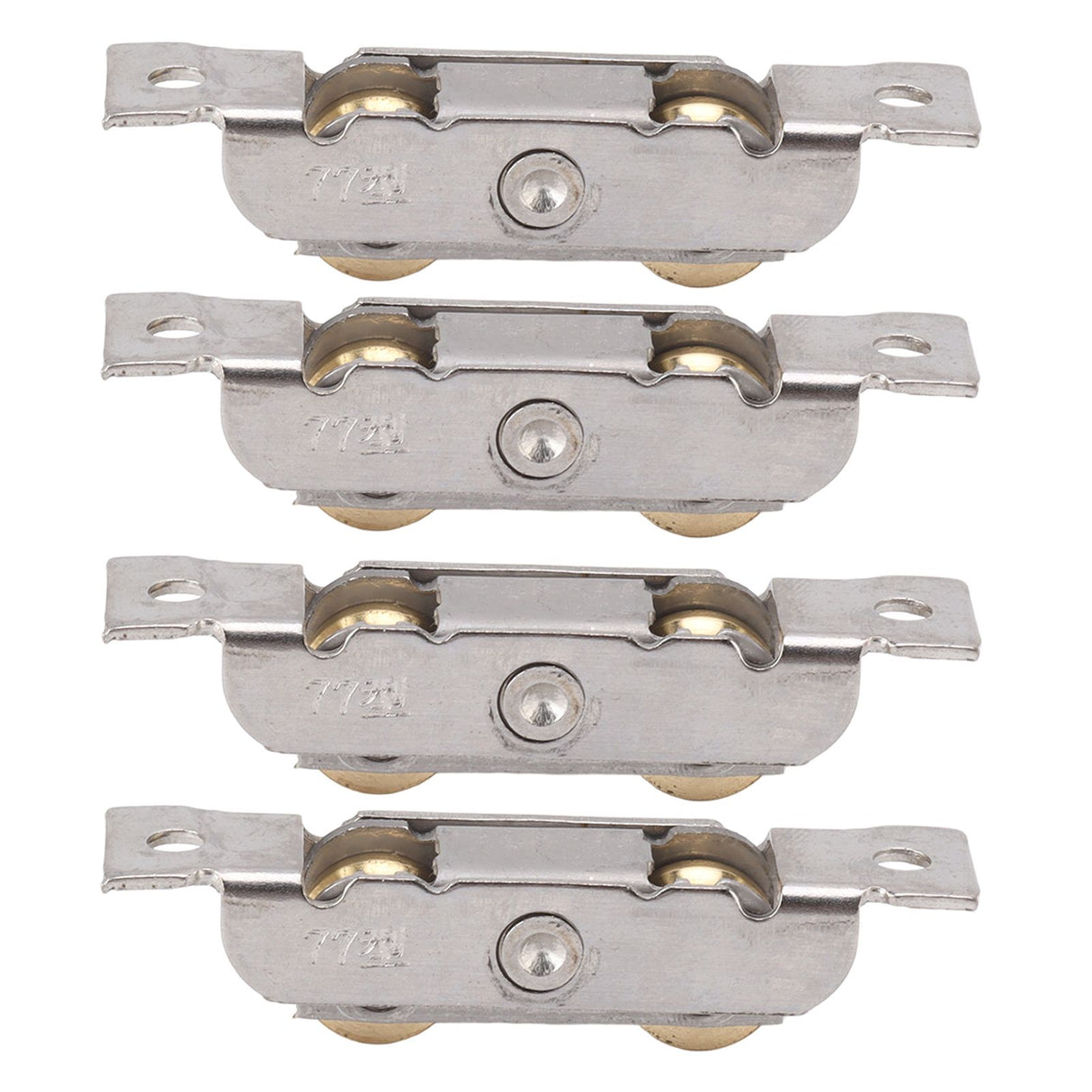 4PCS Sliding Patio Door Roller Assembly Stainless Steel Copper Ball Bearing Wheel Roller Assembly for Glass Door Concave Wheel