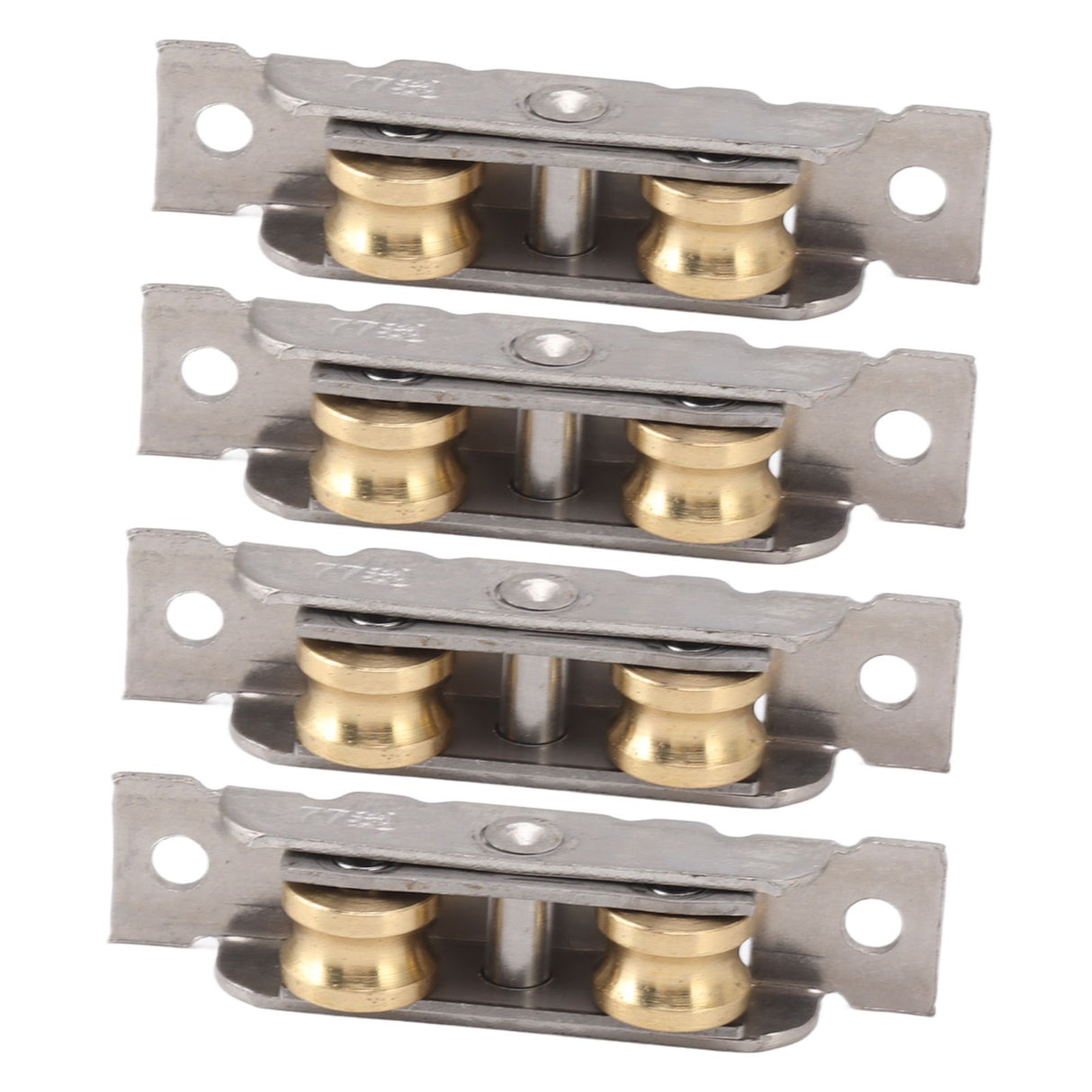 4PCS Sliding Patio Door Roller Assembly Stainless Steel Copper Ball Bearing Wheel Roller Assembly for Glass Door Concave Wheel