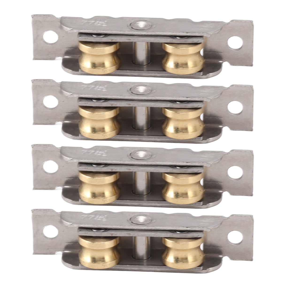 4PCS Sliding Patio Door Roller Assembly Stainless Steel Copper Ball Bearing Wheel Roller Assembly for Glass Door Concave Wheel