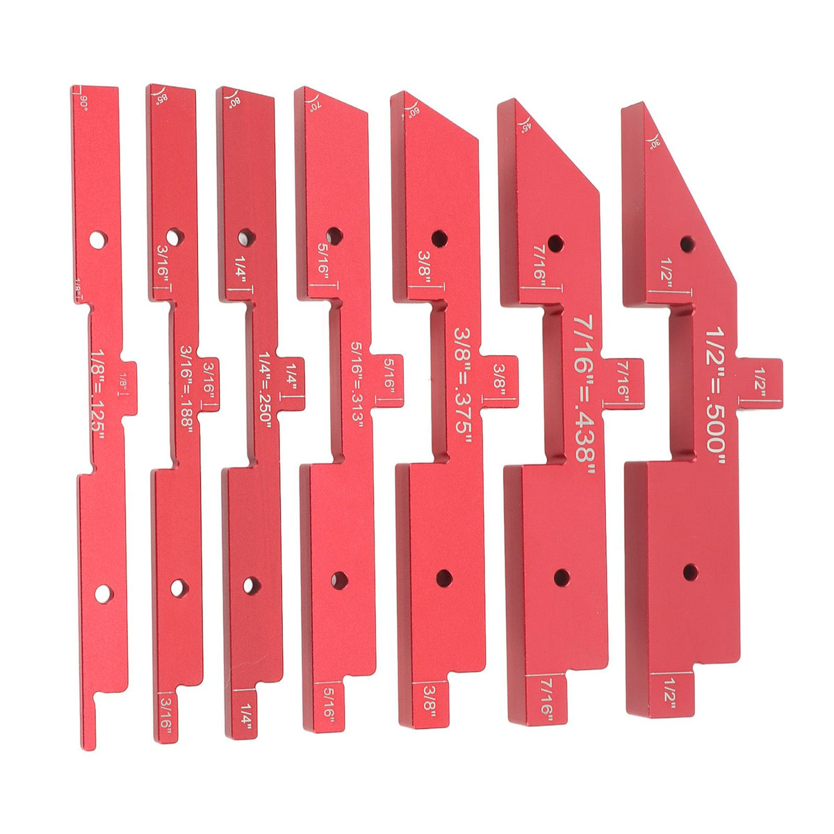 Router Table Setup Bars 7pcs Aluminum Setup Blocks Height Gauge Set for Router Table Saw Accessories Angle Woodworking Set Up