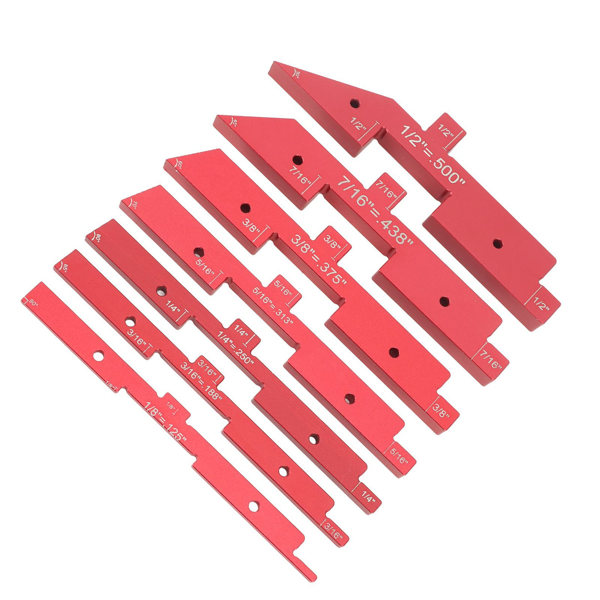 Router Table Setup Bars 7pcs Aluminum Setup Blocks Height Gauge Set for Router Table Saw Accessories Angle Woodworking Set Up