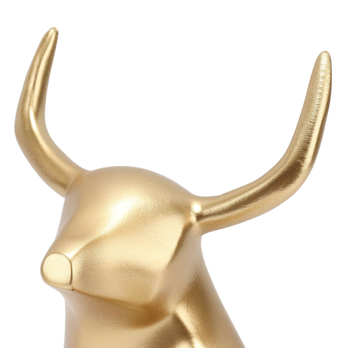 Golden Bull Sculpture Resin Hollow Lucky FengShui Bull Statue Crafts Figurine for Office Home Desktop Decorations