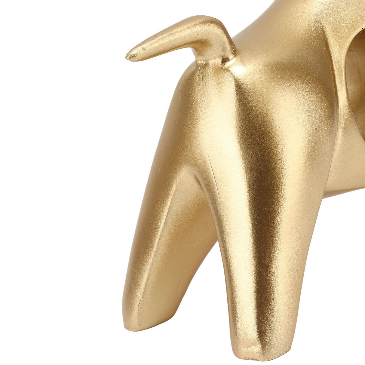 Golden Bull Sculpture Resin Hollow Lucky FengShui Bull Statue Crafts Figurine for Office Home Desktop Decorations