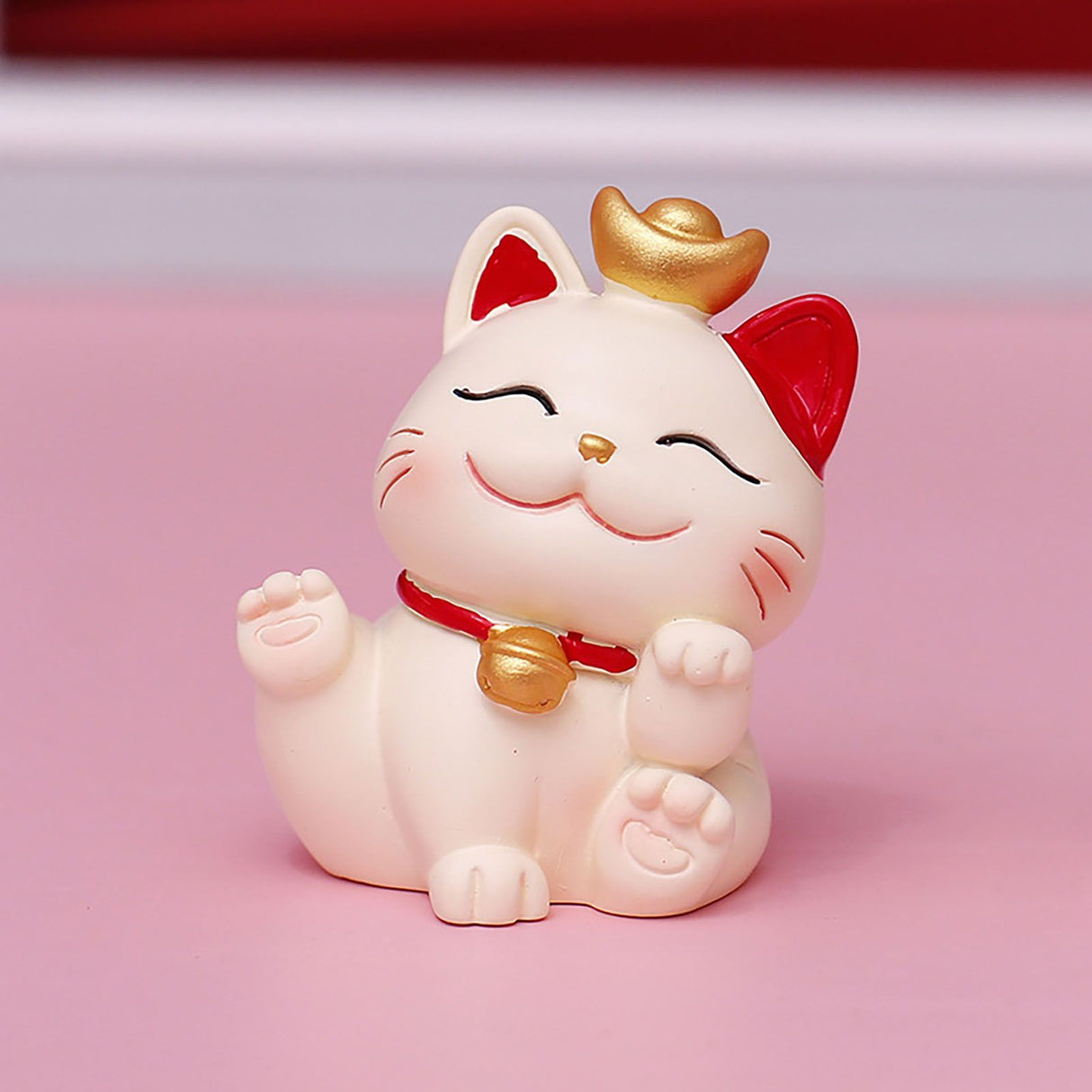 Lucky Cat Ornament Synthetic Resin Fortune Cat Statue Decoration for Home Living Room SJ0001 3
