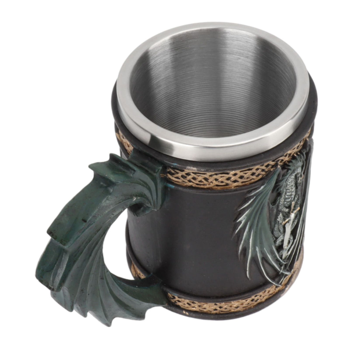Stainless Steel Mug Innovative Dragon Pirate Retro Style Large Capacity Beer Cup for Beer Coffee Drink Bronzer
