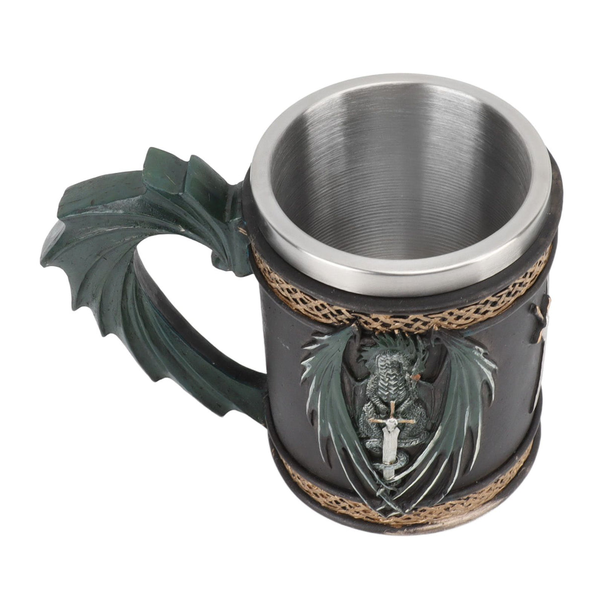 Stainless Steel Mug Innovative Dragon Pirate Retro Style Large Capacity Beer Cup for Beer Coffee Drink Bronzer