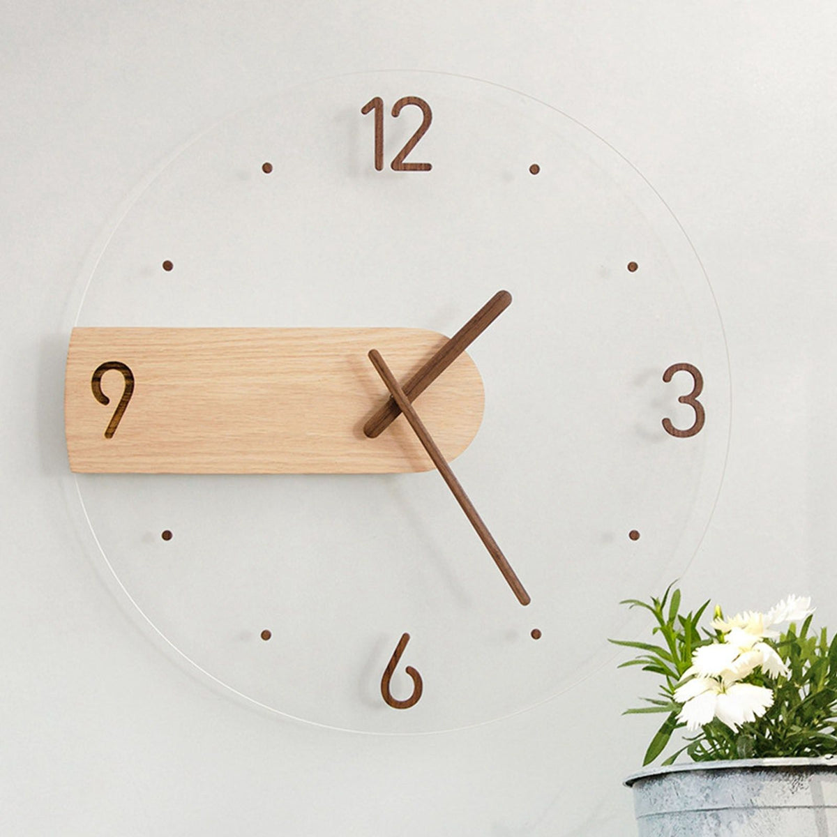 Wall Clock Innovative Minimalist Prevents Ticking Sweep Movement Modern Nordic Wall Clock for Living Room Bedroom