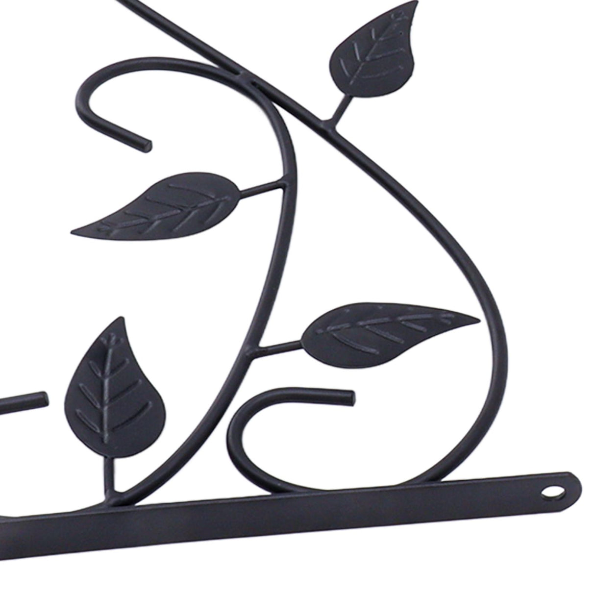 2pcs Hanging Plant Bracket Heavy Duty Rust Resistant Durable Iron Art Outdoor Planter Hanger Hooks Black