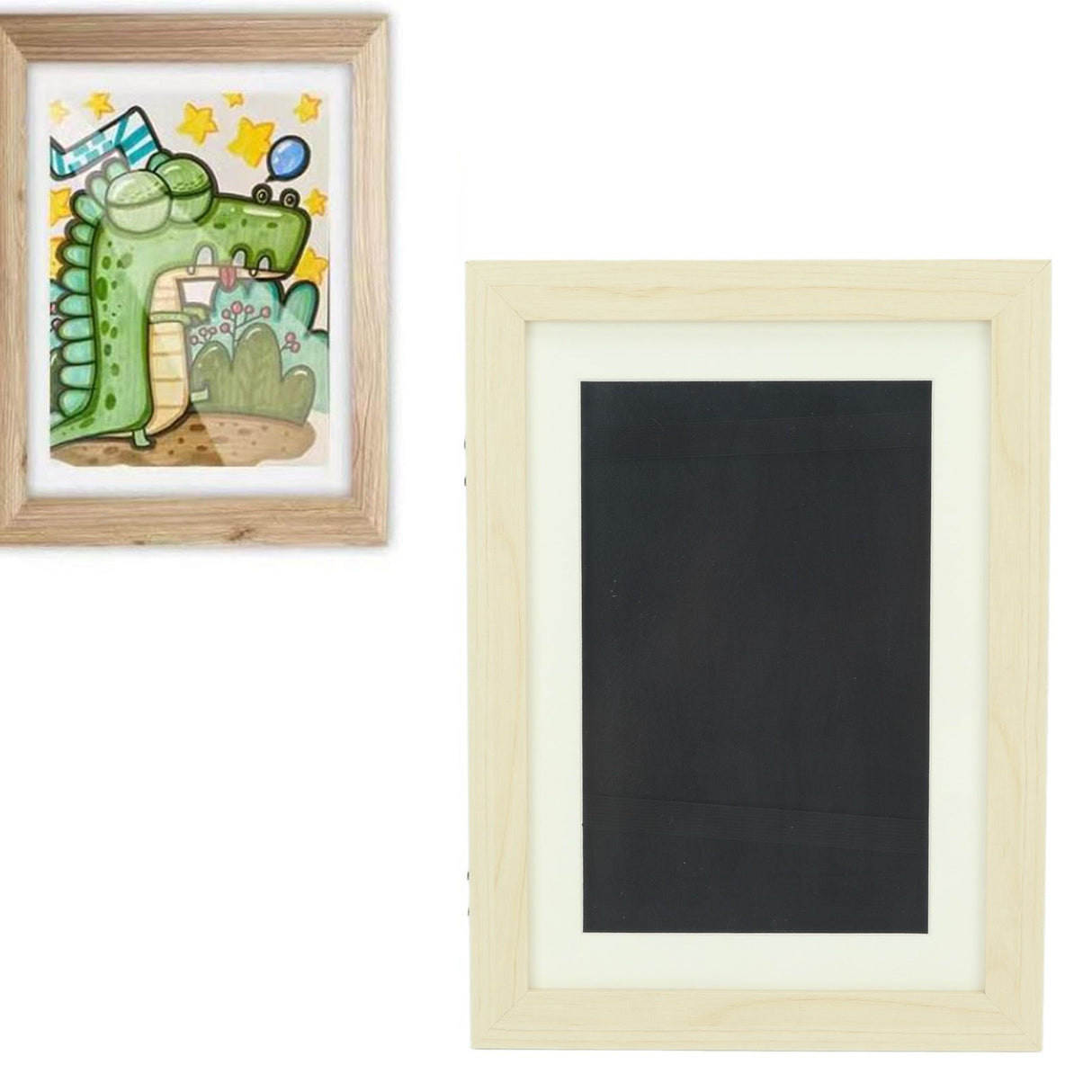 Kids Art Frame Composite Wood Front Opening Changeable Magnetic Picture Display for Crafts Drawing Wood
