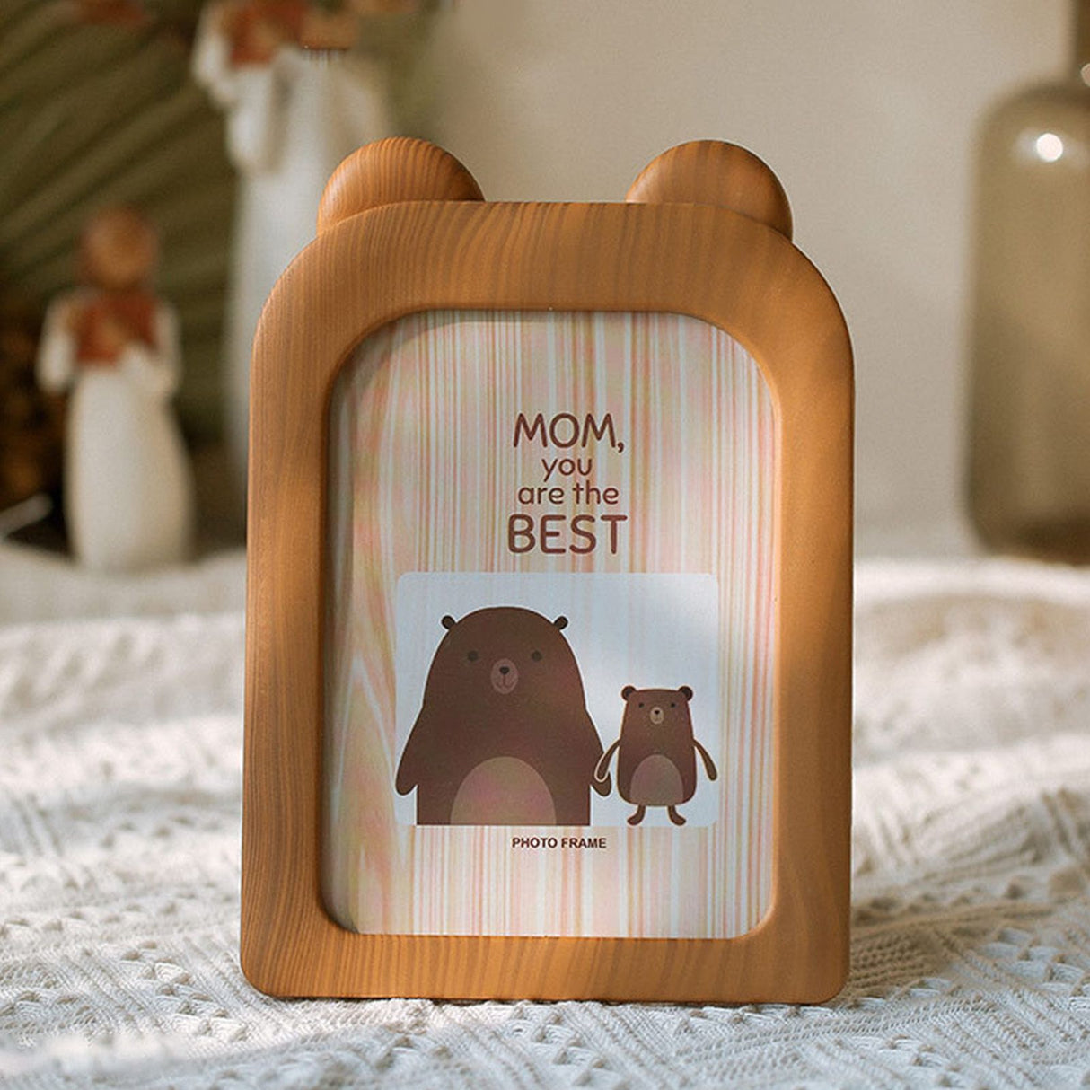 Ins Cute Cartoon Creative Photo Frame 7 Inch Picture Frame Office Desktop Decoration Kindergarten Wall Decoration Brown Bear