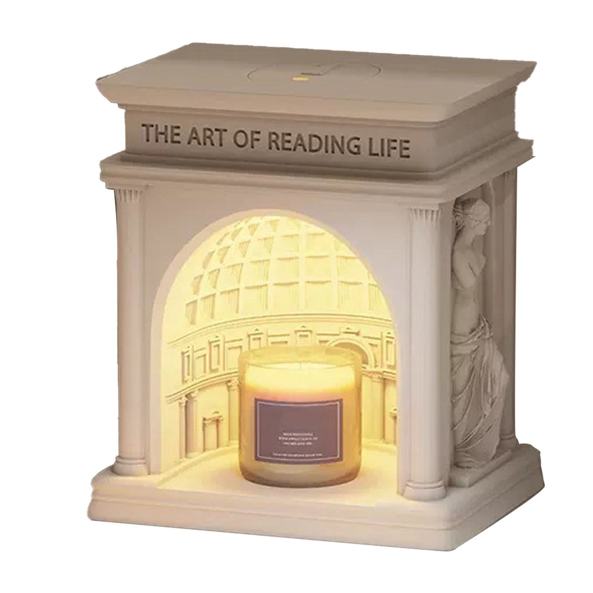 Candle Warmer Lamp Dimmable Decorative Palace Building Design Aroma Candle Melting Light for Bedroom CN Plug Candle Melting Lamp