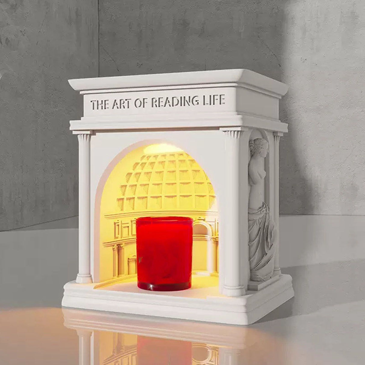 Candle Warmer Lamp Dimmable Decorative Palace Building Design Aroma Candle Melting Light for Bedroom CN Plug Candle Melting Lamp