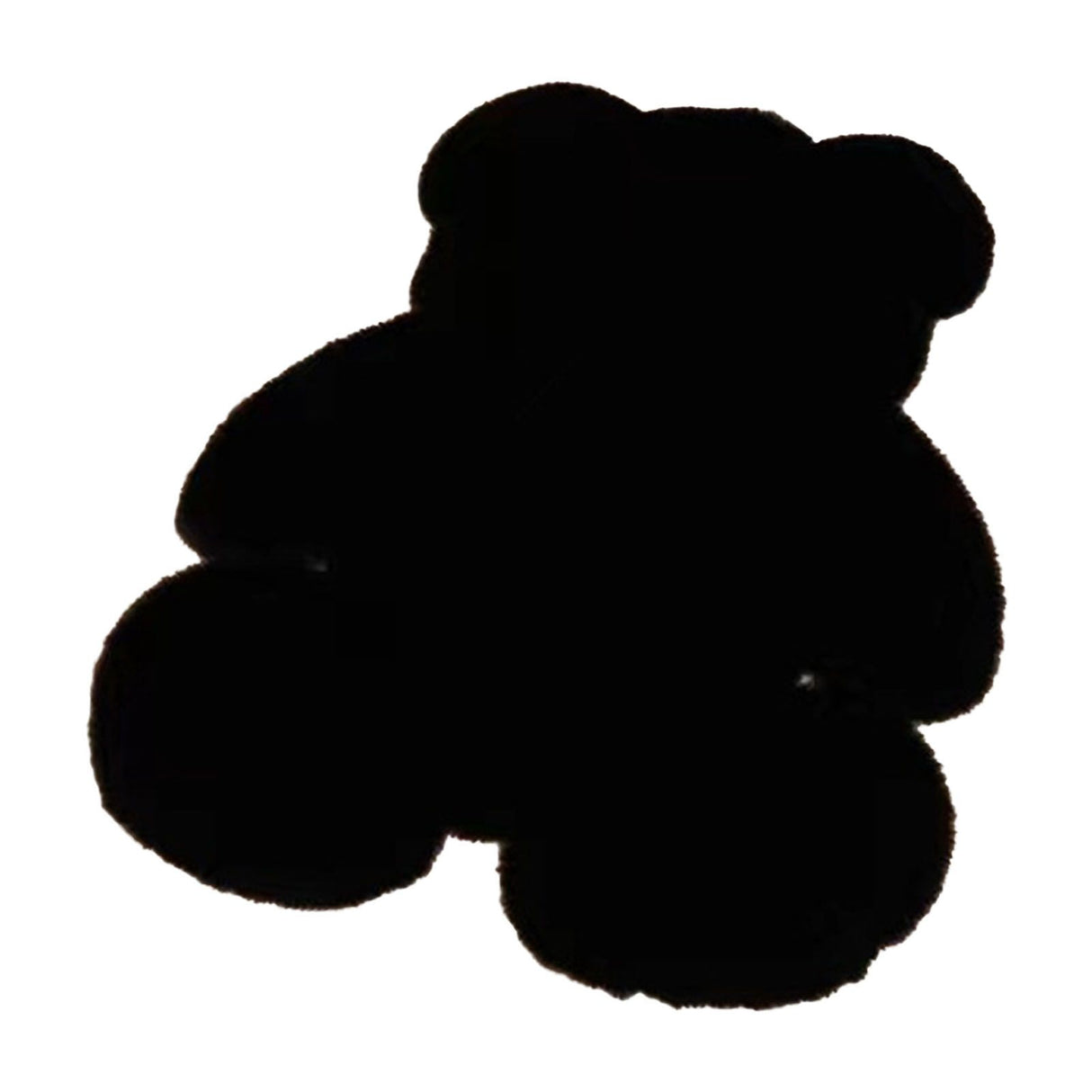 Cute Bedroom Rug Soft Bear Shaped Shaggy Floor Mat for Kids Teen Girls Room Floor Living Room Black 45x60