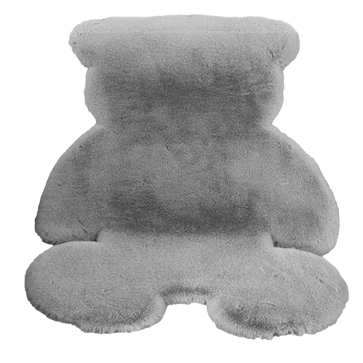 Cute Bedroom Rug Soft Bear Shaped Shaggy Floor Mat for Kids Teen Girls Room Floor Living Room Gray 45x60
