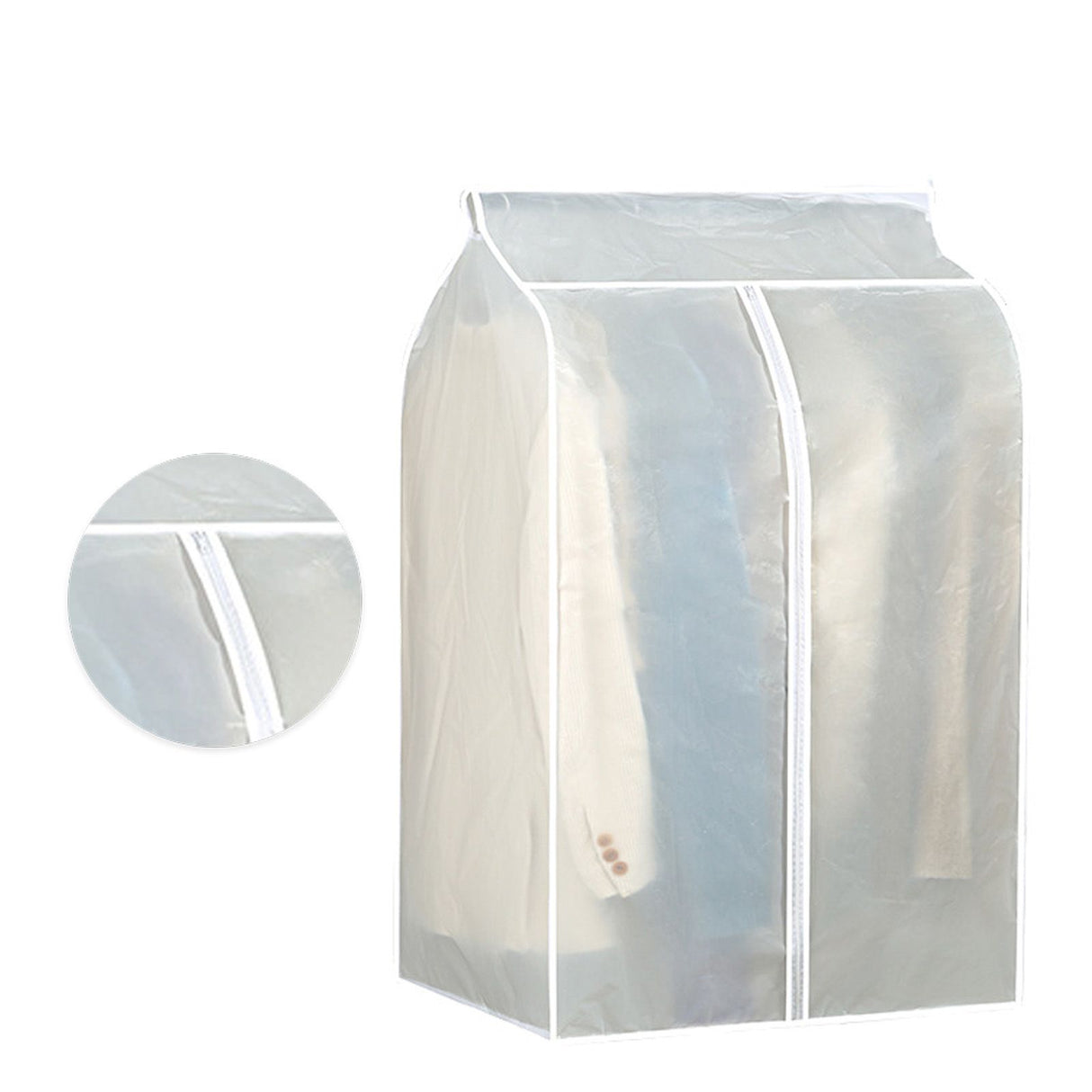 Super Large Transparent 3D Zipper Clothes Dust Cover Wardrobe Storage Bag Waterproof Dustproof Suit Coat Protector 120x100x50cm