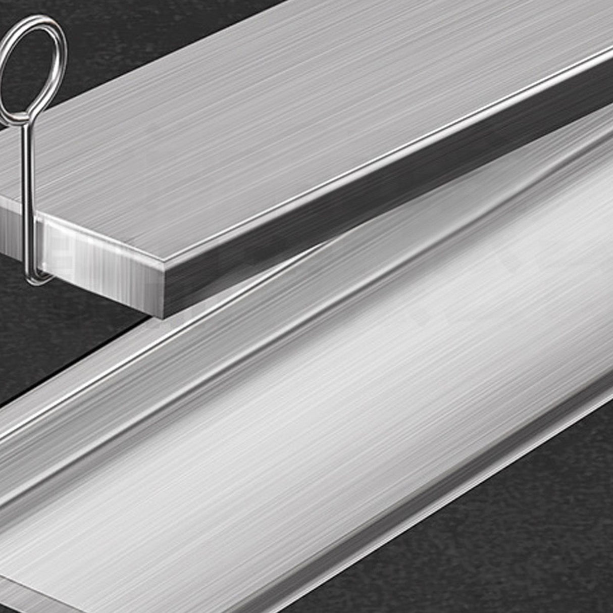 Rectangular Floor Drain Water Barrier Function Avoid Clogging Stainless Steel Shower Linear Drain for Kitchen Hotel
