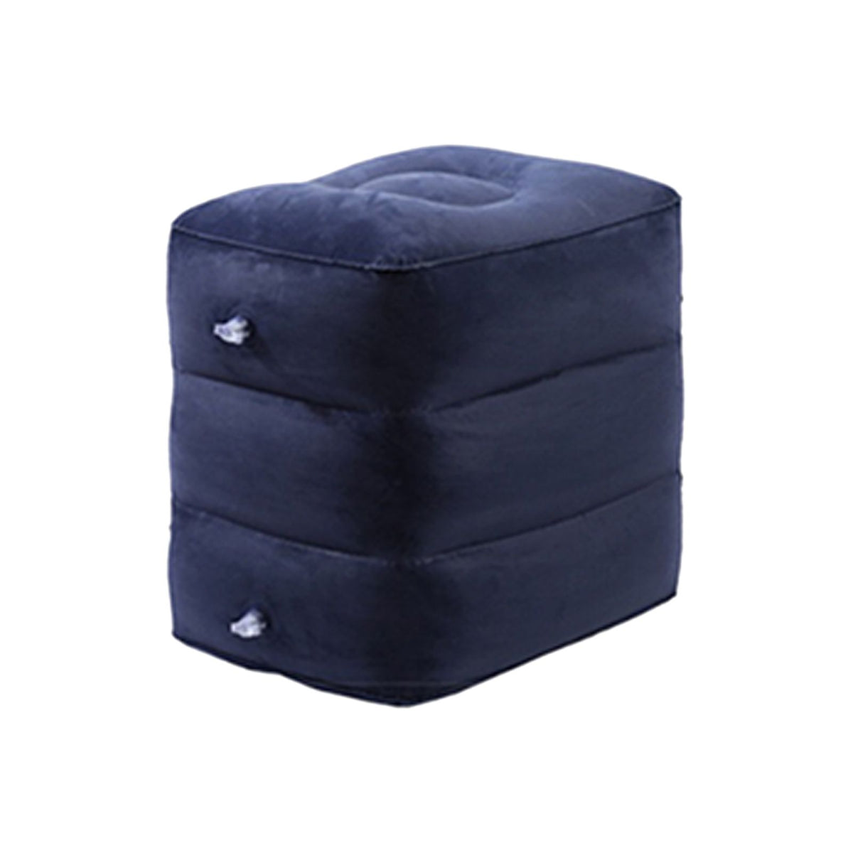 7pcs Inflatable Travel Foot Rest Pillow Height Adjustable 3 Layers Kids Airplane Bed for Airplane Car Bus Travel Navy Blue