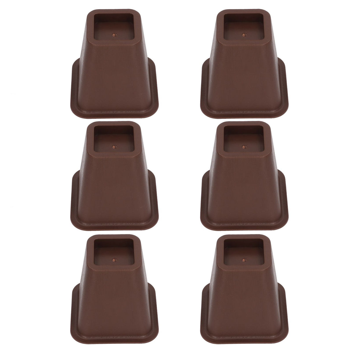 6 Pcs Furniture Risers Plastic Antislip Bed Risers Wood Grain for Storage Desk Sofa Chair Washing Machine