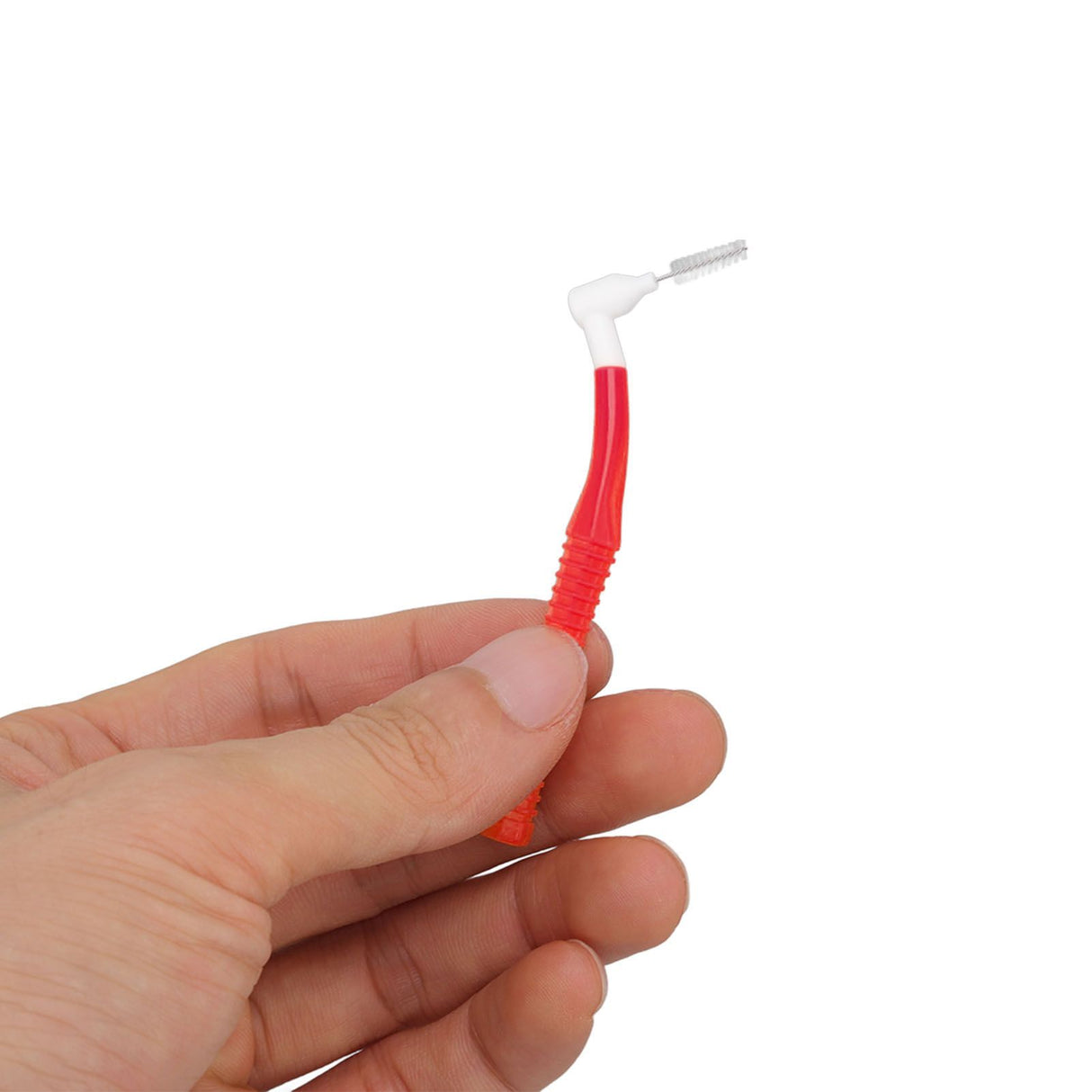25Pcs L Shape Push Pull Interdental Brush Oral Care Teeth Whitening Dental Tooth Pick Tooth Orthodontic Cleaning Brush Red