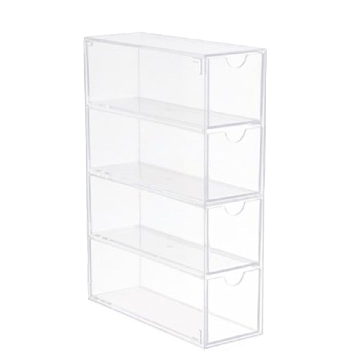 4 Drawers Eyeglass Storage Organizer Box Clear Acrylic Stackable Sunglasses Display Holder Organizer for Makeup Office Items