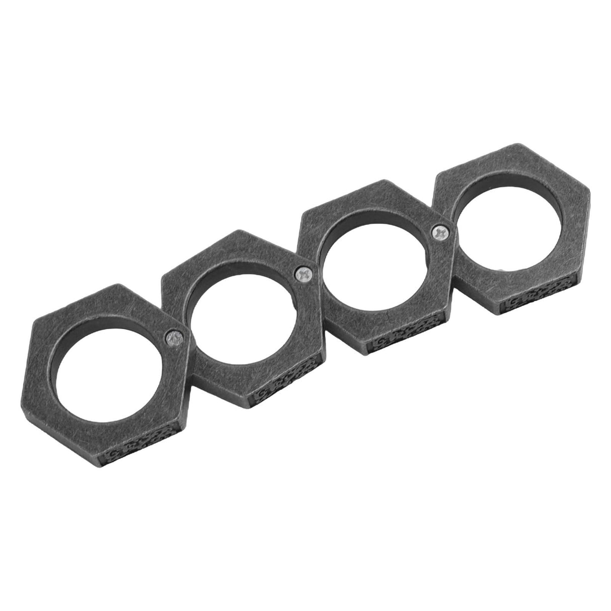 Defense Rings Aluminium Alloy Glossy Hexagonal Window Breaker for Emergency Defense Supplies Antique Silver