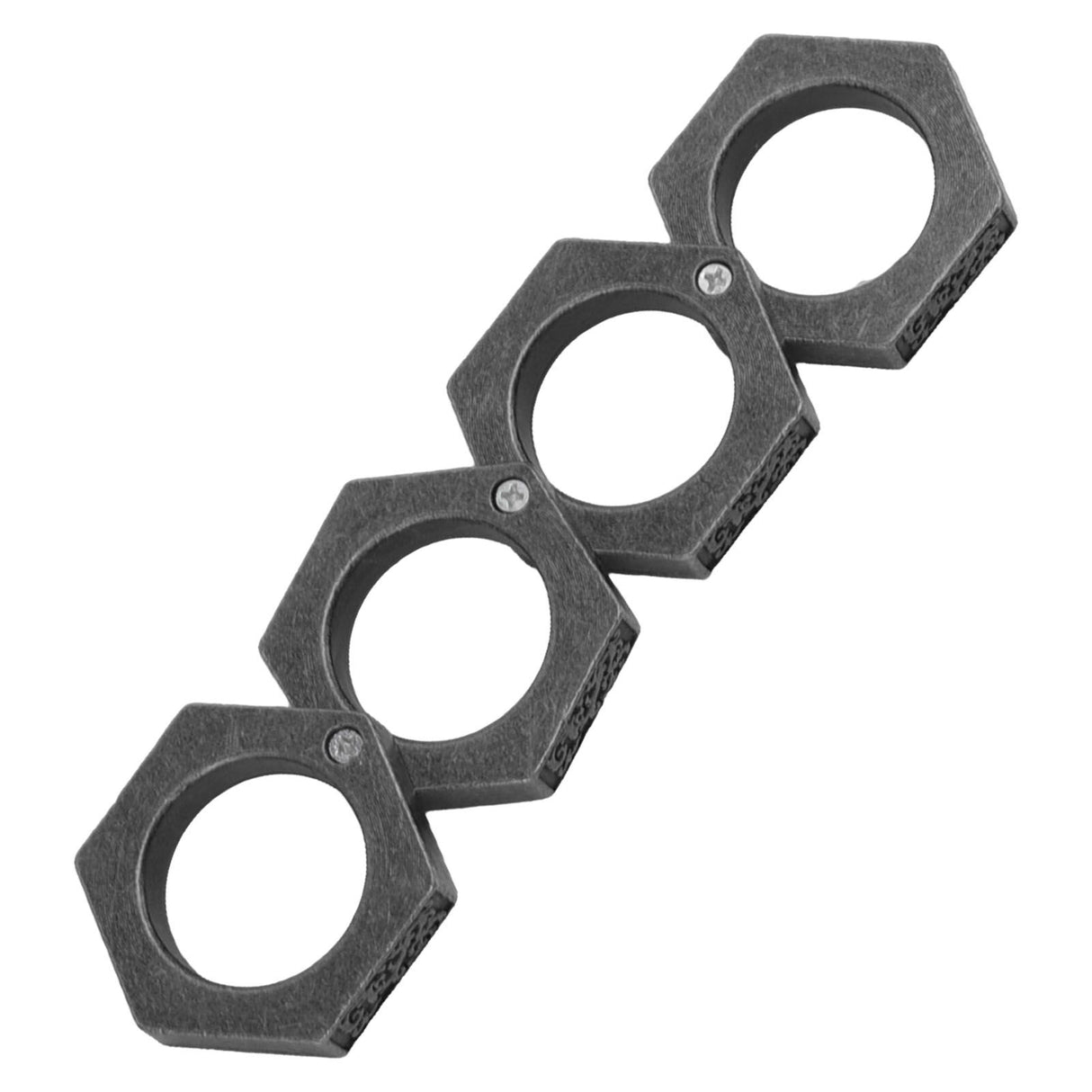 Defense Rings Aluminium Alloy Glossy Hexagonal Window Breaker for Emergency Defense Supplies Antique Silver